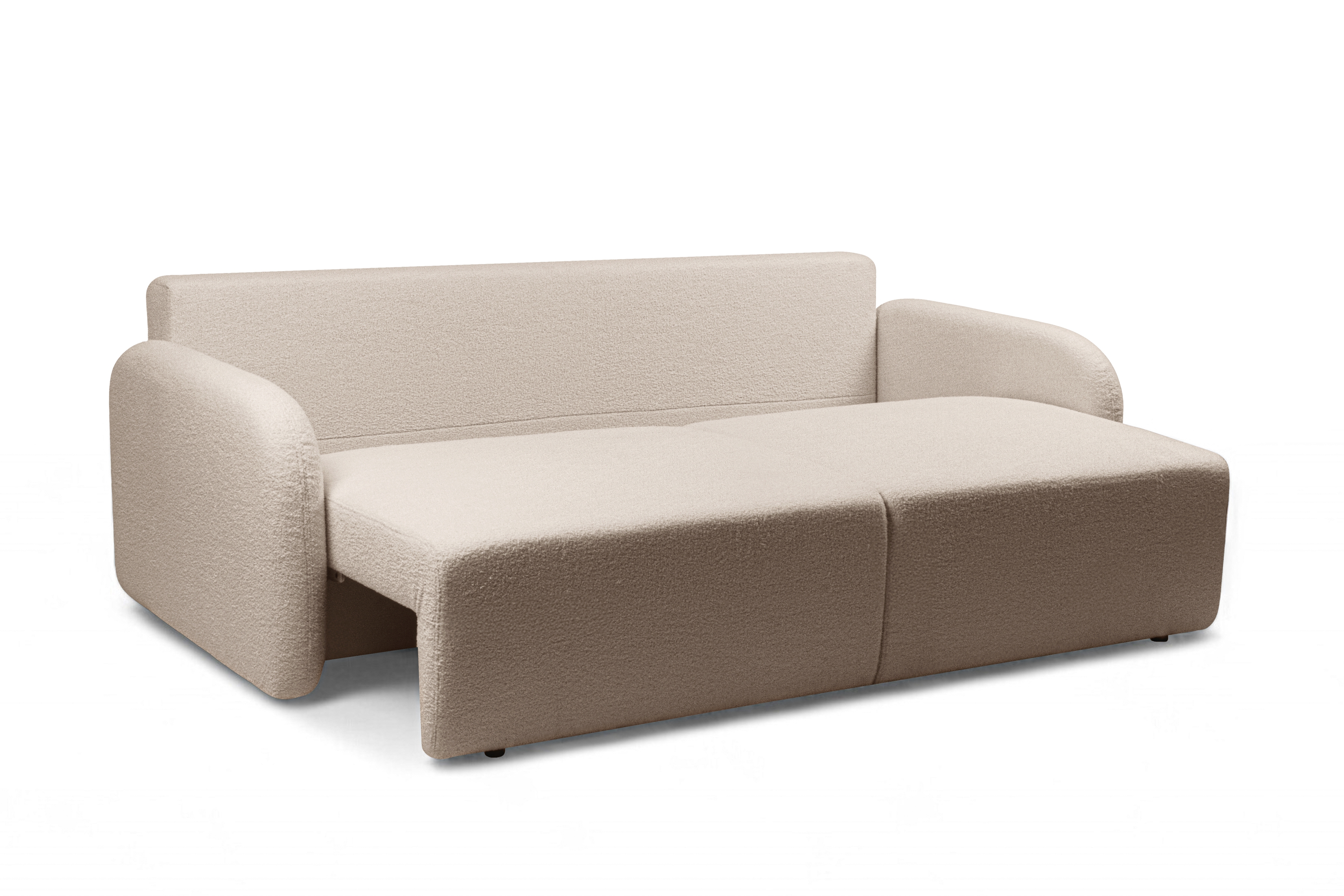 Rozkladacia pohovka Limpik - béžová bouclé Lambi 5 Pohovka s funkciou spania Limpik - Béžová boucle Lambi 5