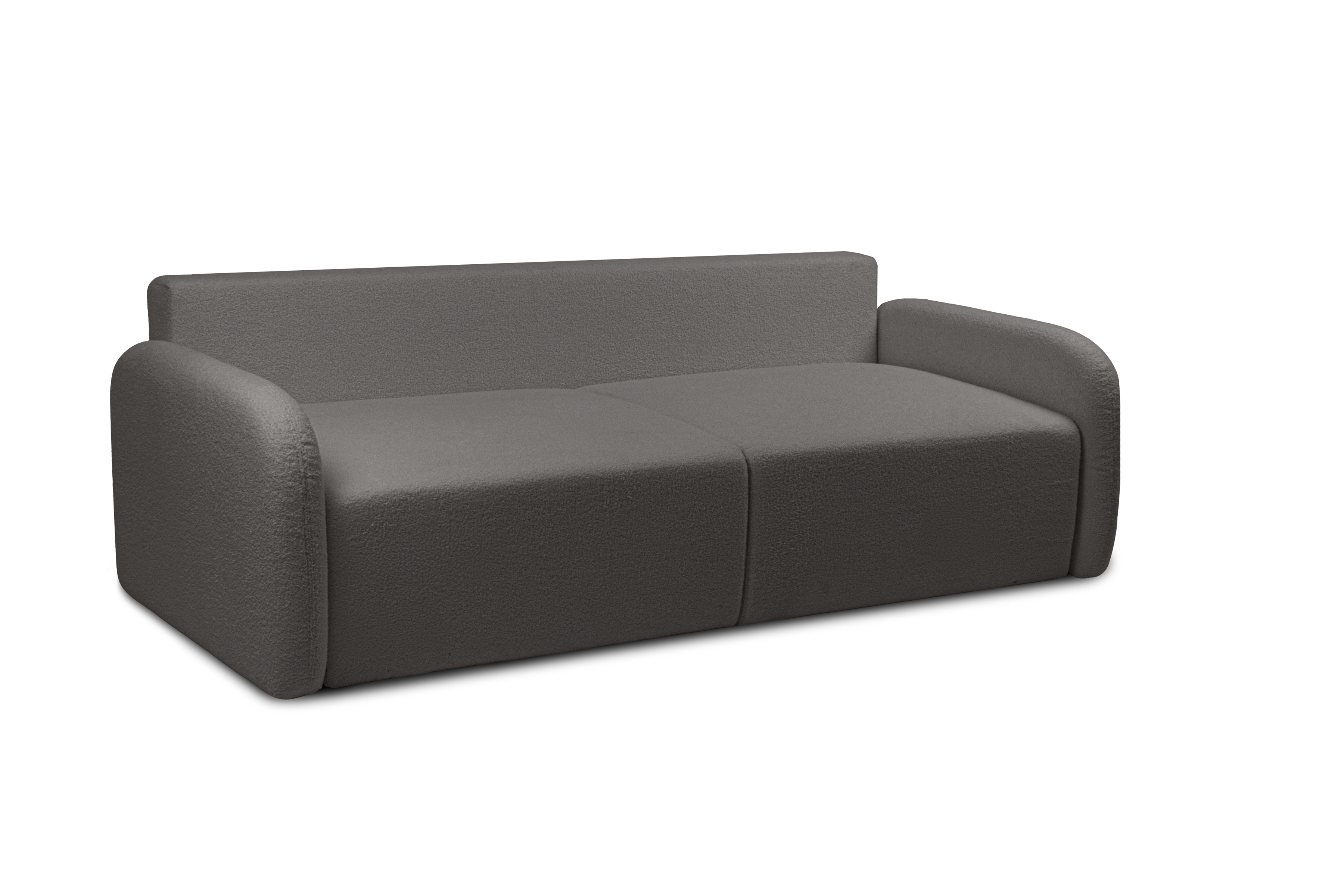 Rozkladacia pohovka Limpik - grafitová bouclé Lambi 12 Pohovka s funkciou spania Limpik - grafitowa boucle Lambi 12