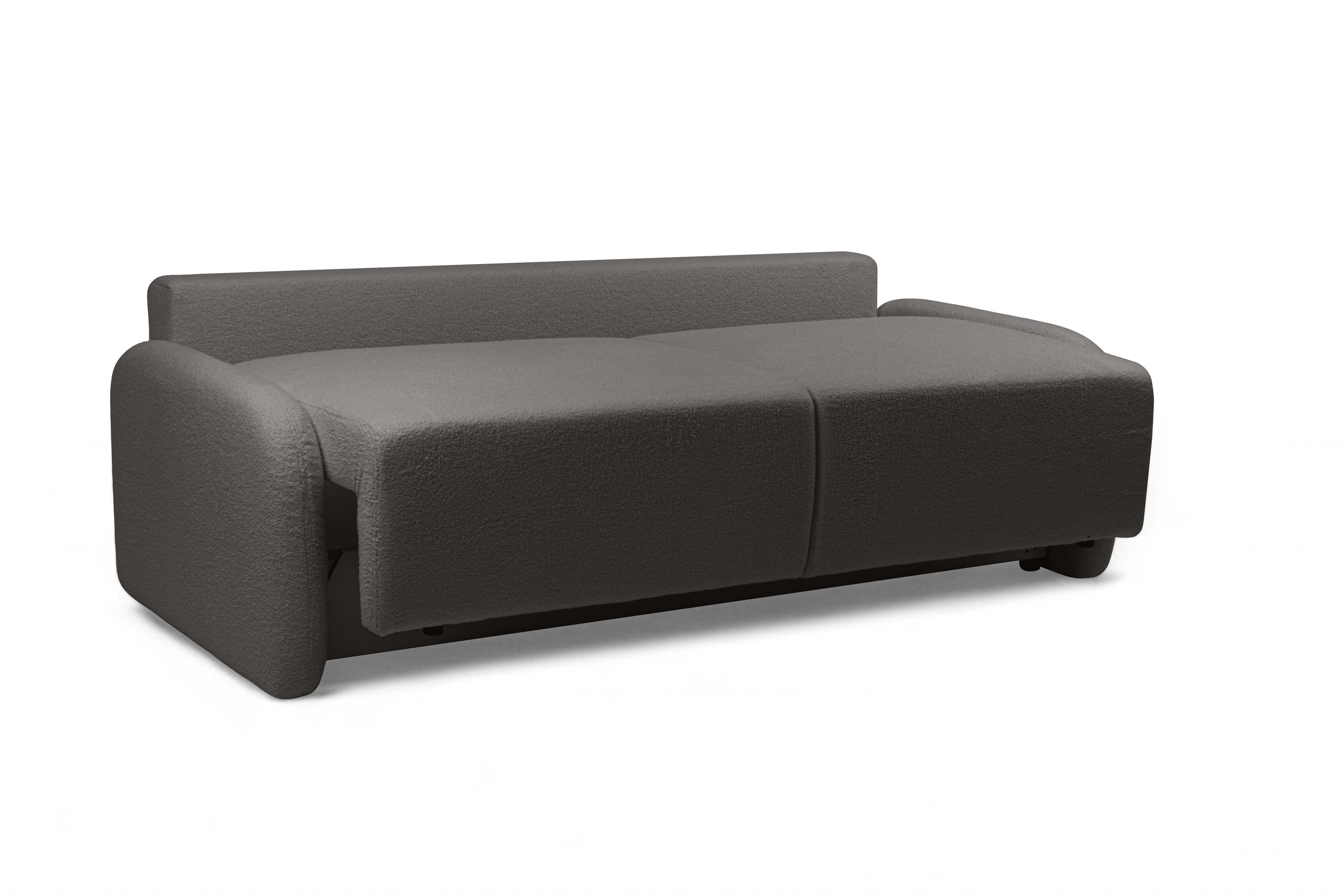 Rozkladacia pohovka Limpik - grafitová bouclé Lambi 12 Pohovka s funkciou spania Limpik - grafitowa boucle Lambi 12