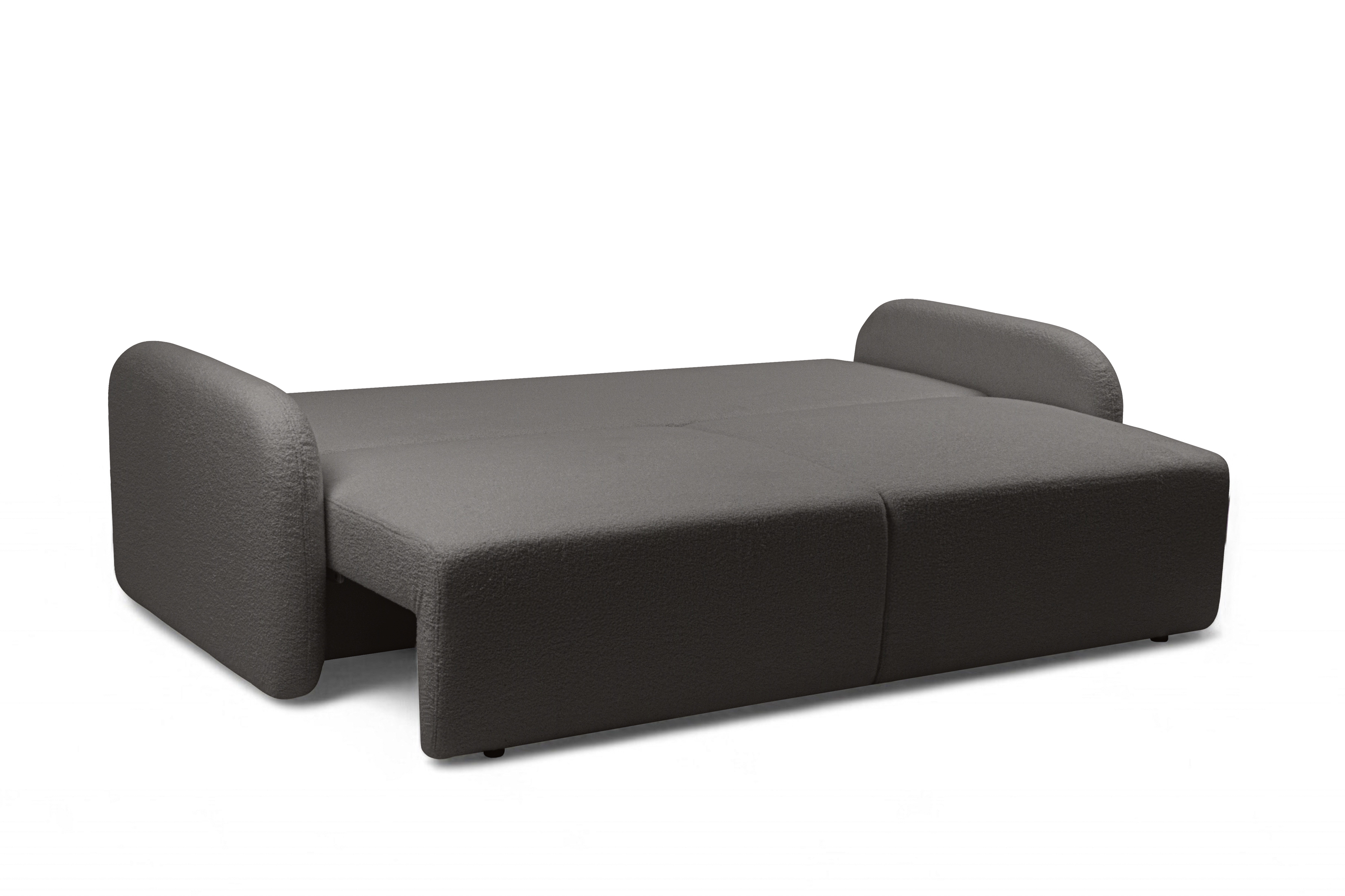 Rozkladacia pohovka Limpik - grafitová bouclé Lambi 12 Pohovka s funkciou spania Limpik - grafitowa boucle Lambi 12