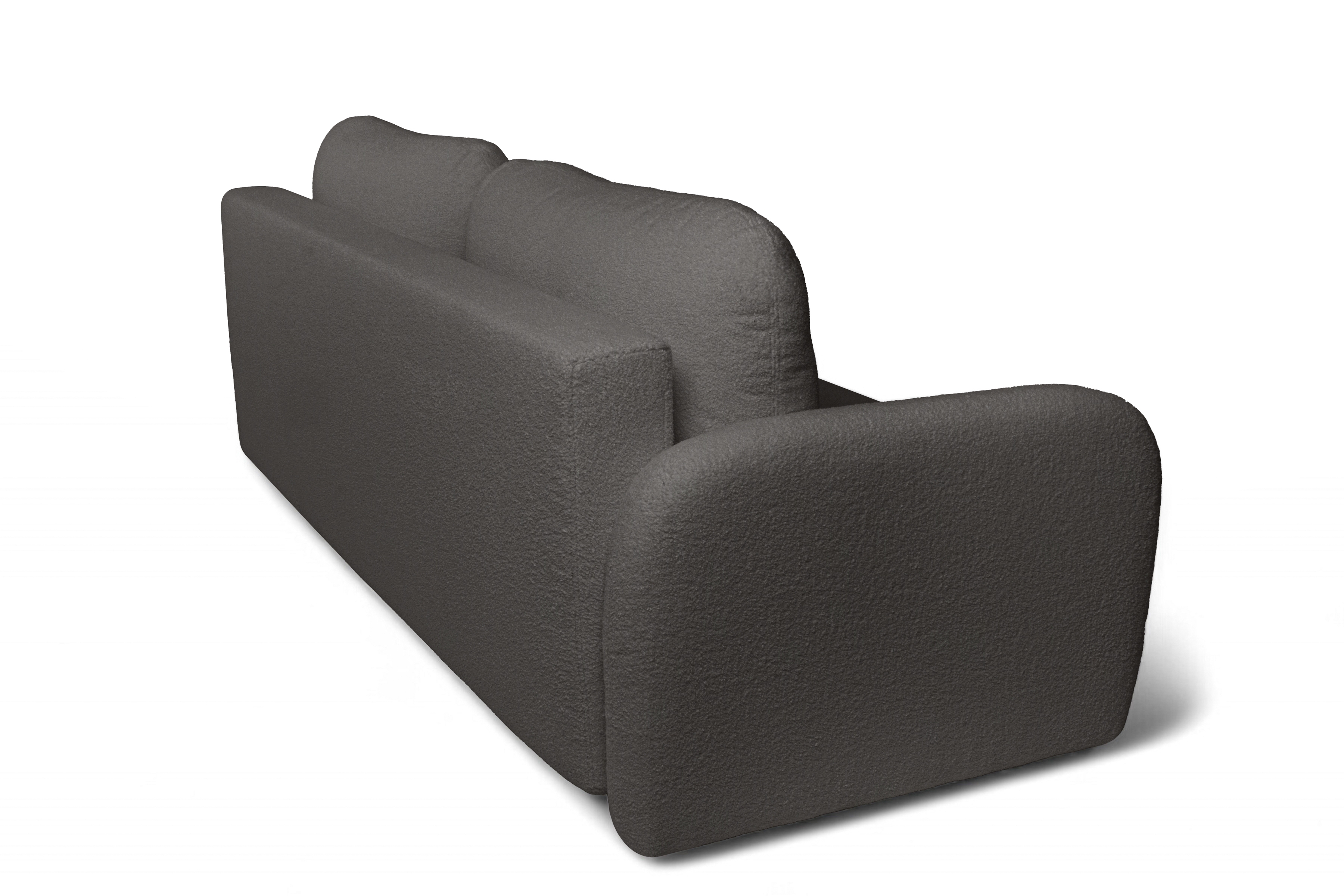 Rozkladacia pohovka Limpik - grafitová bouclé Lambi 12 Pohovka s funkciou spania Limpik - grafitowa boucle Lambi 12