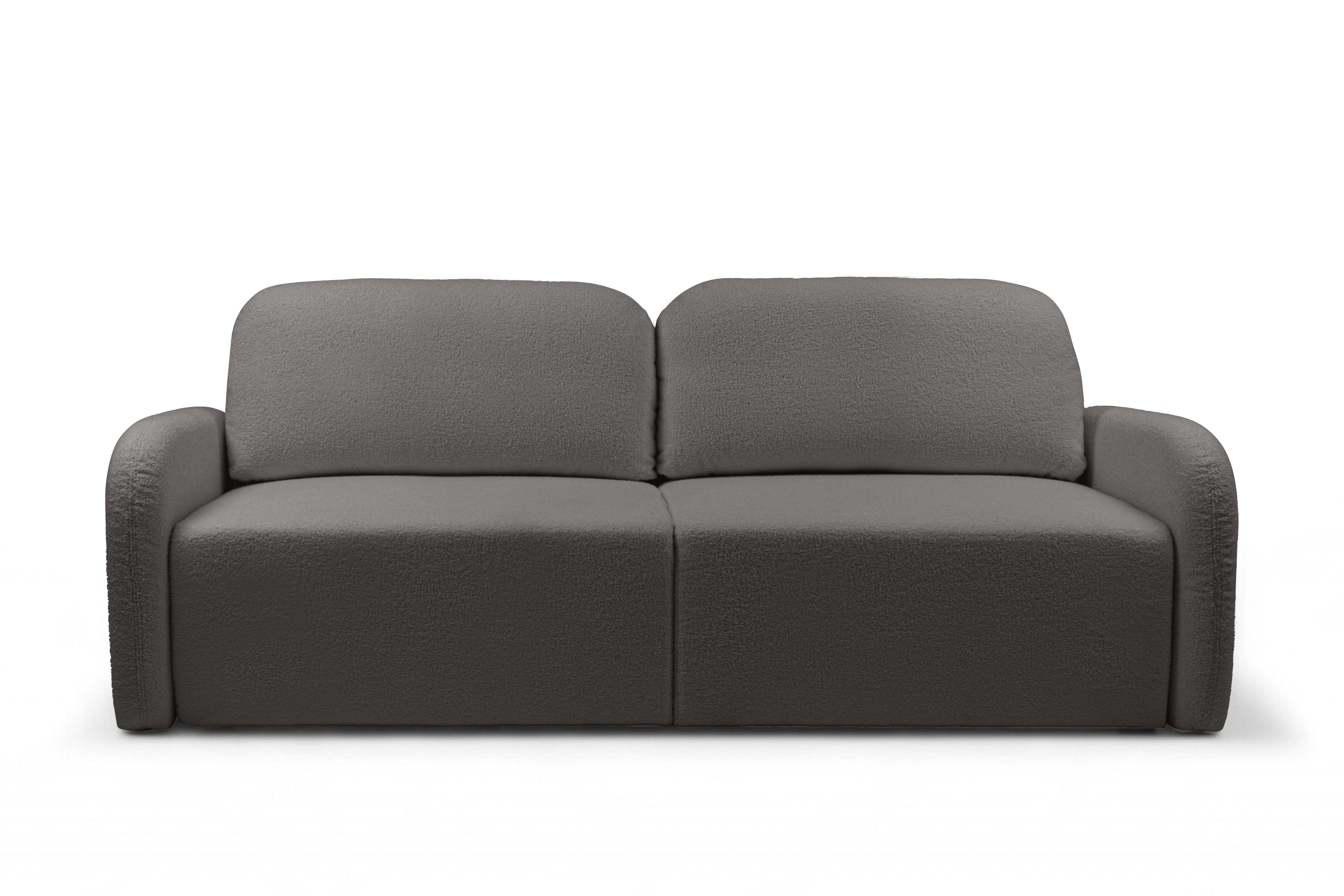 Rozkladacia pohovka Limpik - grafitová bouclé Lambi 12 Pohovka s funkciou spania Limpik - grafitowa boucle Lambi 12