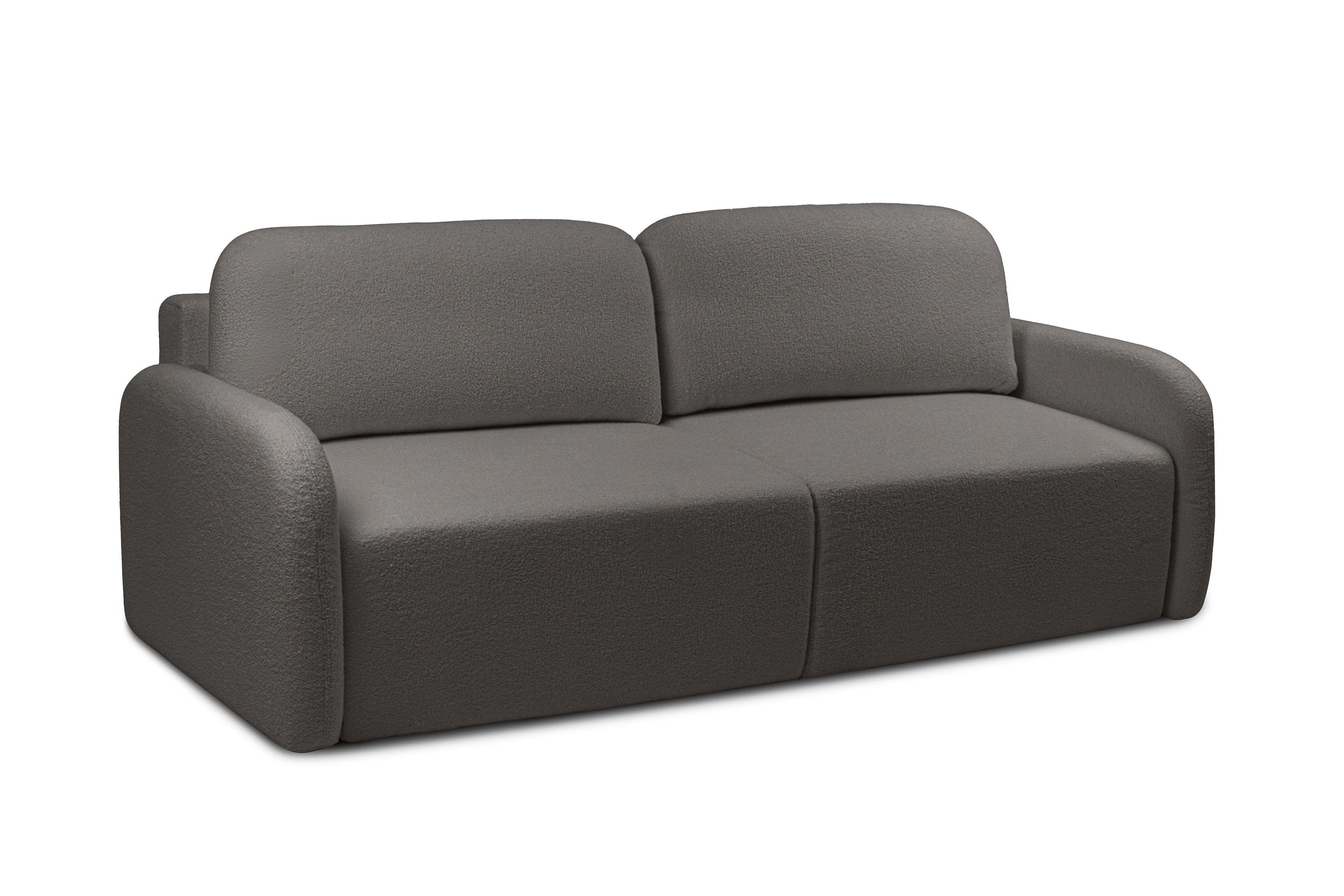 Rozkladacia pohovka Limpik - grafitová bouclé Lambi 12 Pohovka s funkciou spania Limpik - grafitowa boucle Lambi 12