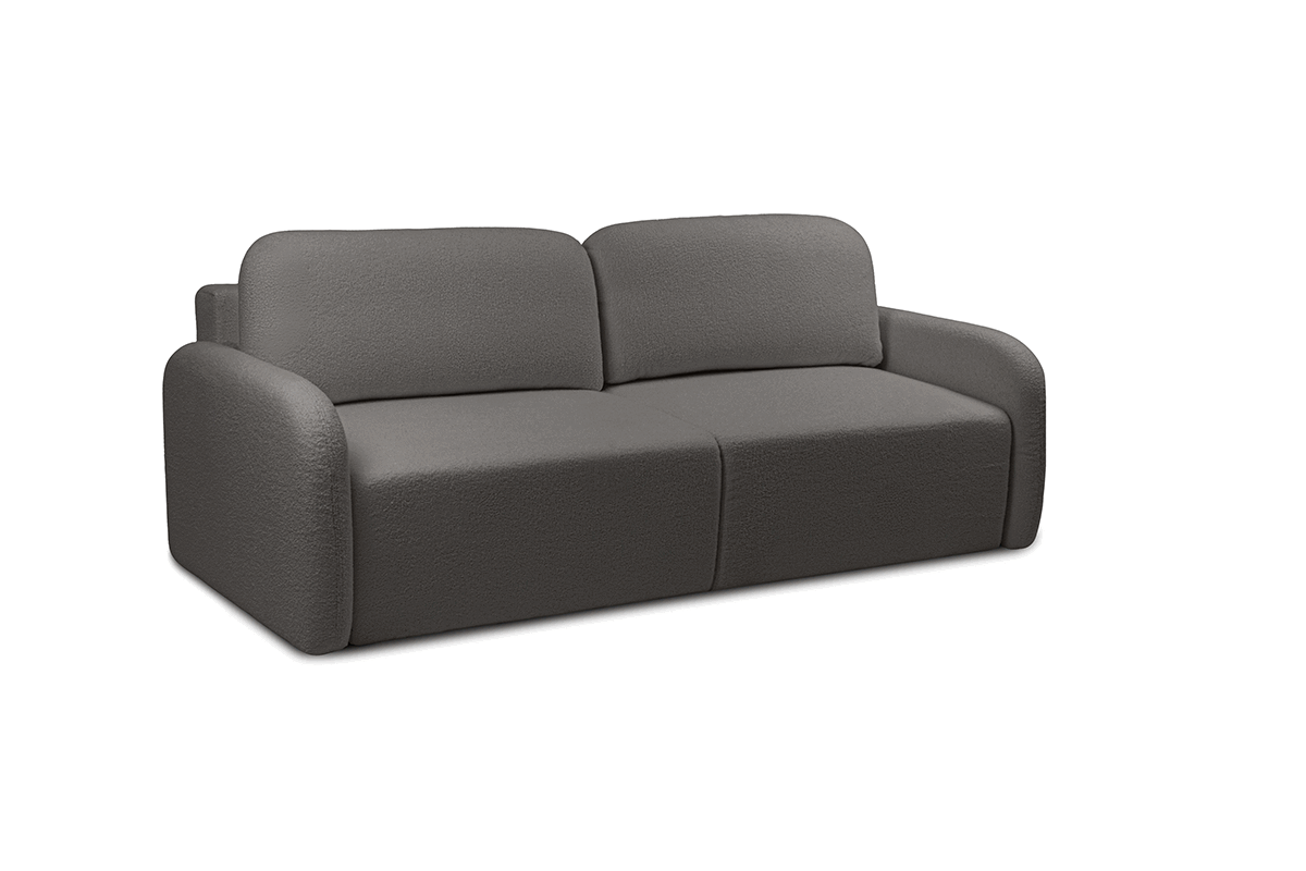 Rozkladacia pohovka Limpik - grafitová bouclé Lambi 12 Pohovka s funkciou spania Limpik - grafitowa boucle Lambi 12