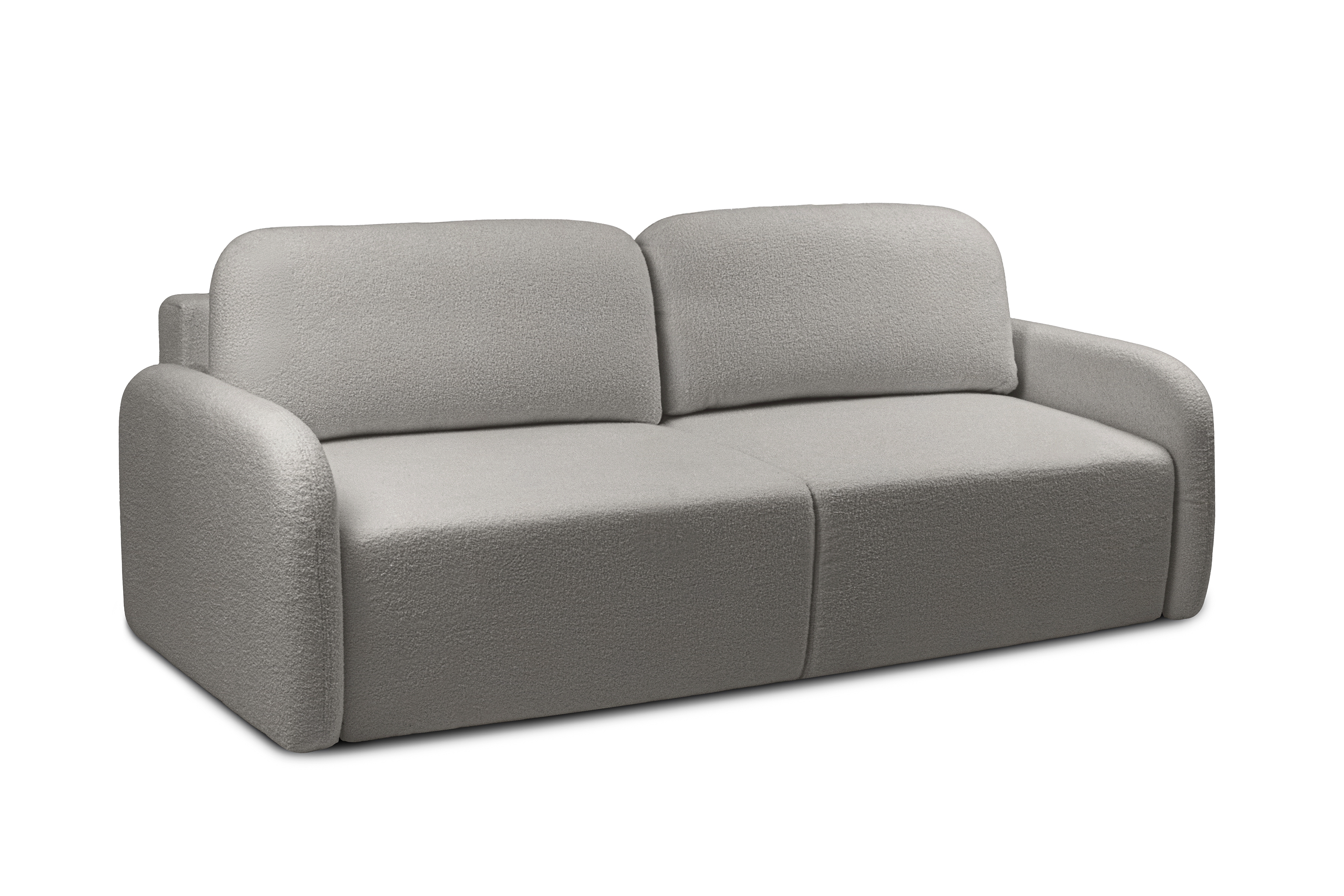 Rozkladacia pohovka Limpik - sivá bouclé Lambi 11 Pohovka s funkciou spania Limpik - šedá boucle Lambi 11