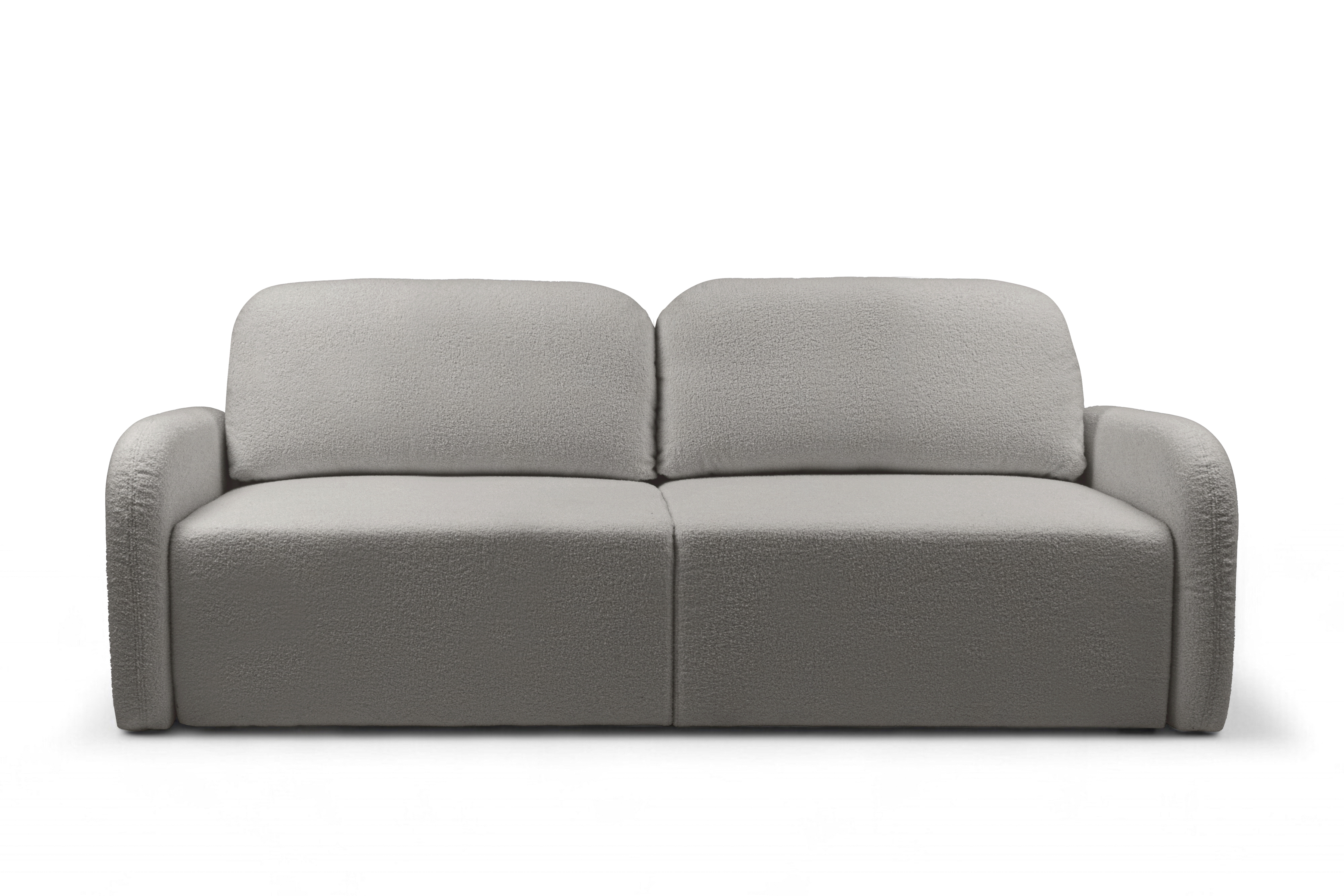 Rozkladacia pohovka Limpik - sivá bouclé Lambi 11 Pohovka s funkciou spania Limpik - šedá boucle Lambi 11