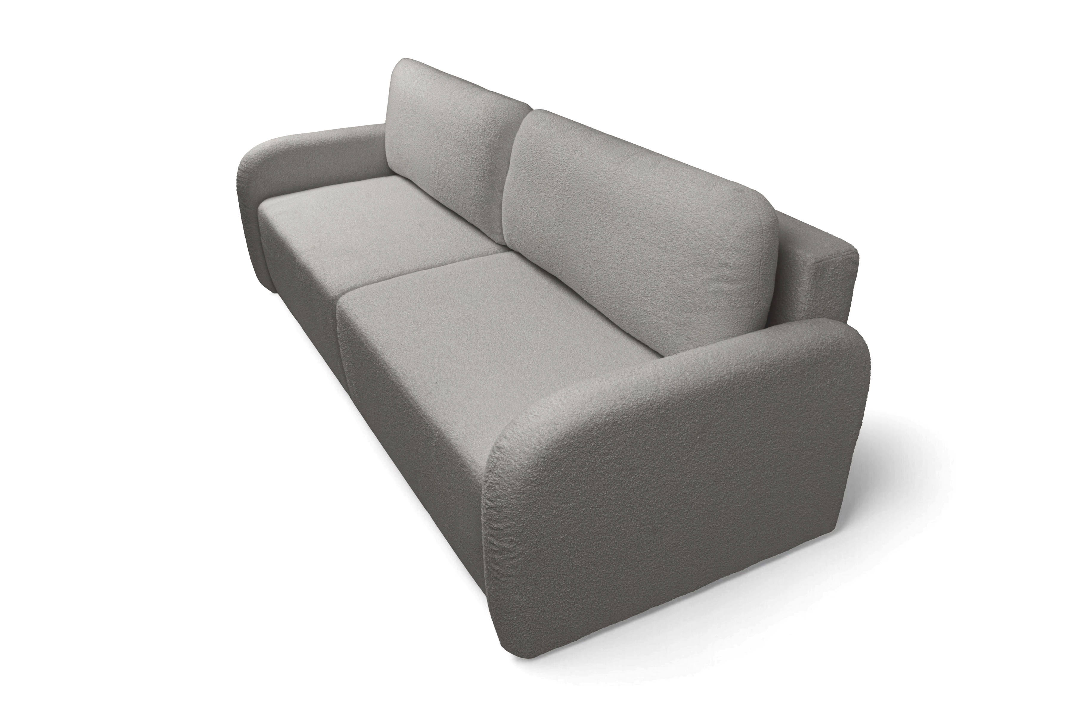 Rozkladacia pohovka Limpik - sivá bouclé Lambi 11 Pohovka s funkciou spania Limpik - šedá boucle Lambi 11