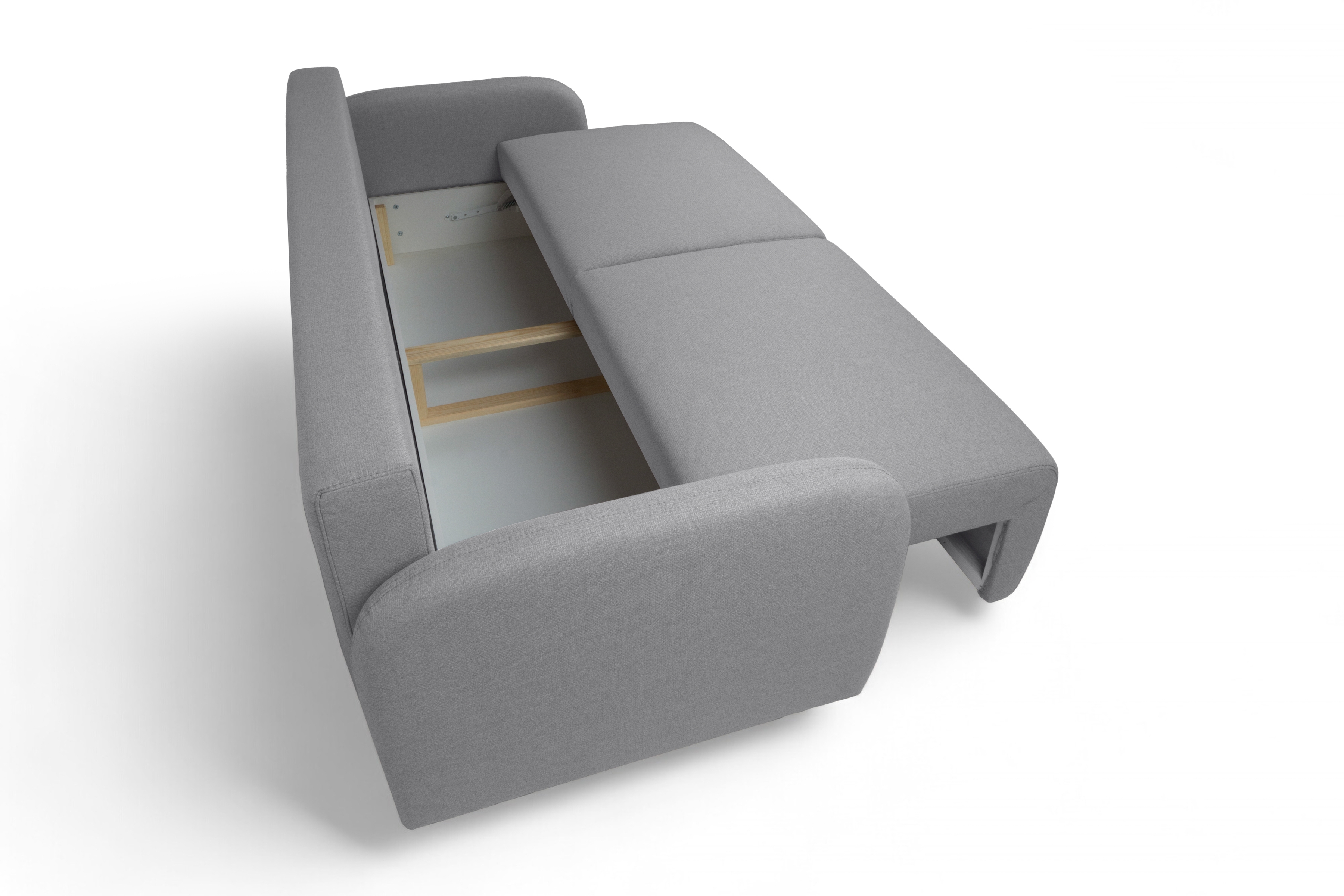 Rozkládací pohovka Limpik - šedá pletená látka Barrel 90 Pohovka rozkládací Limpik - šedá plecionka Barrel 90