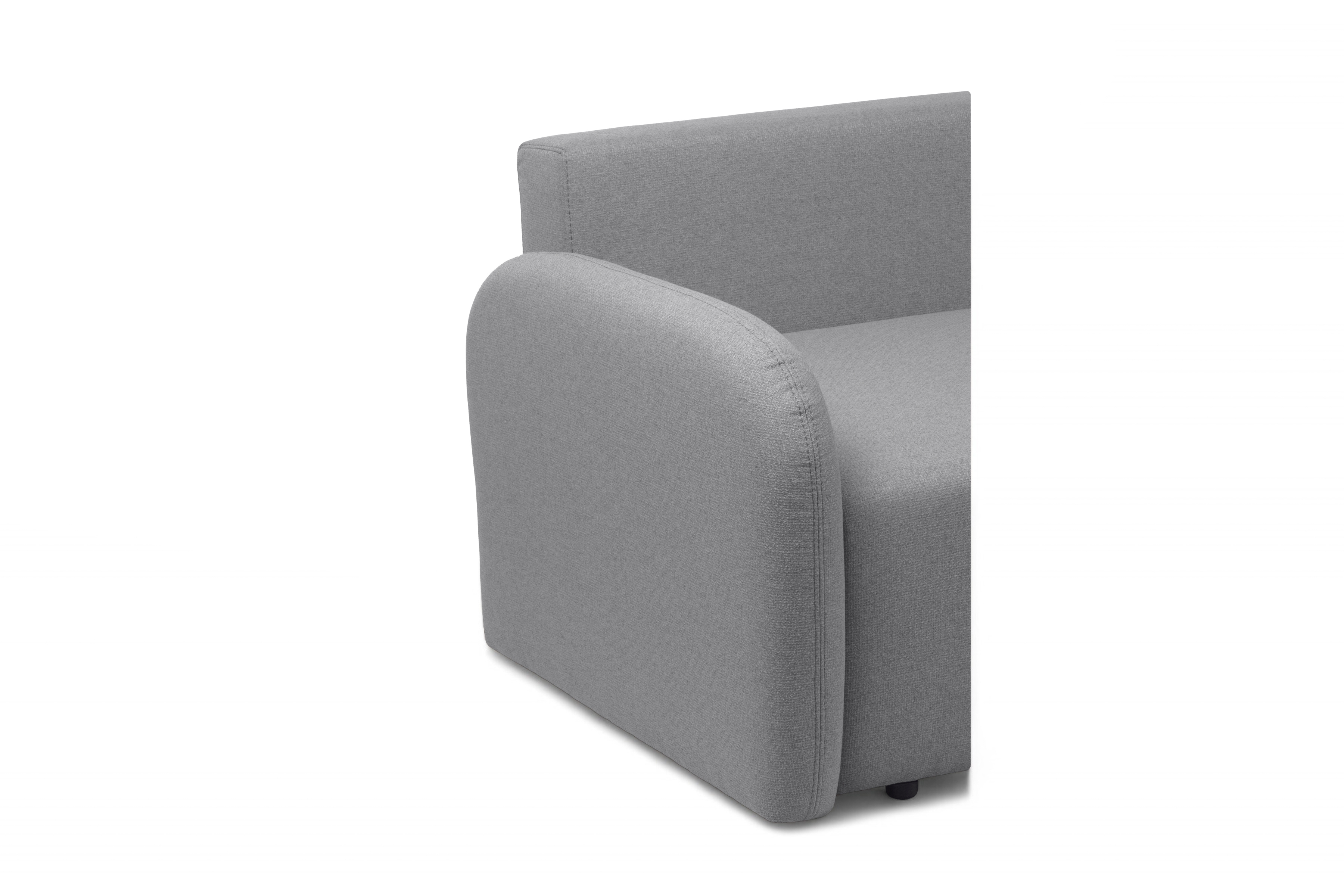 Rozkládací pohovka Limpik - šedá pletená látka Barrel 90 Pohovka rozkládací Limpik - šedá plecionka Barrel 90