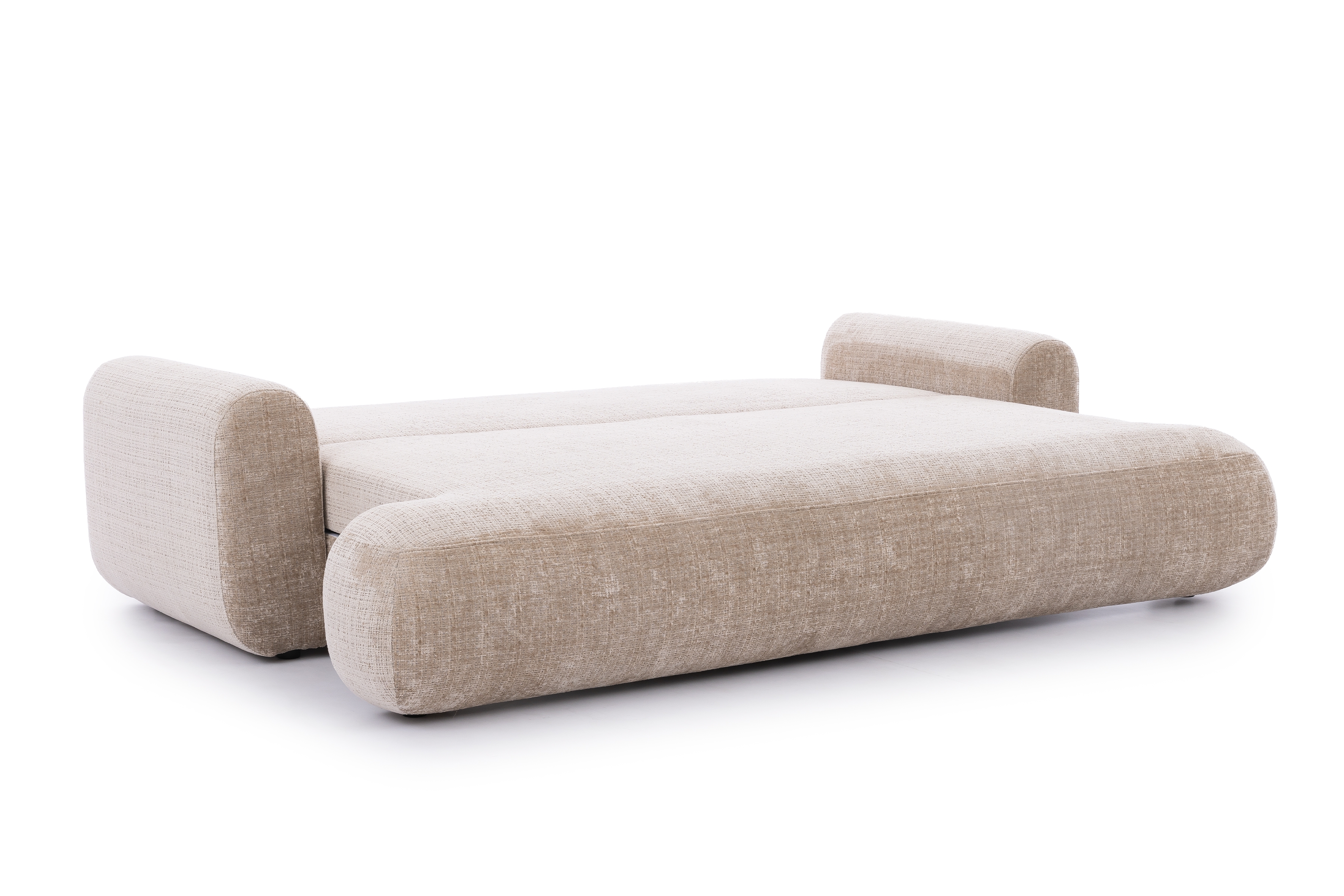 Rozkladacia pohovka Lotulis - béžová žinylka Cremona 14 Pohovka s funkciou spánku Lotulis - béžový šenil Cremona 14