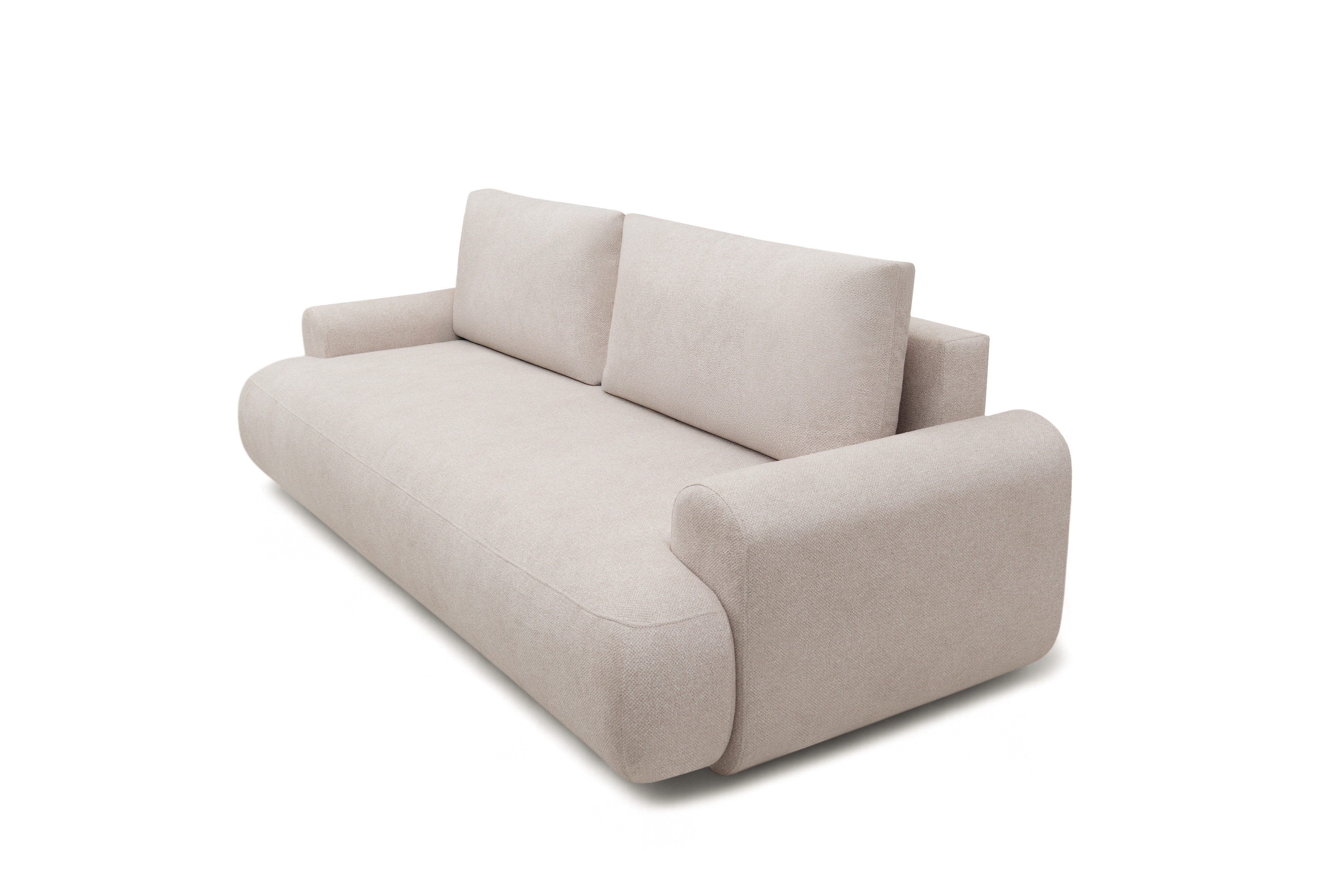 Rozkládací pohovka Lotulis - krémová Blur 01 Pohovka rozkládací Lotulis - kremowa Pletenina hydrofobowa Blur 01