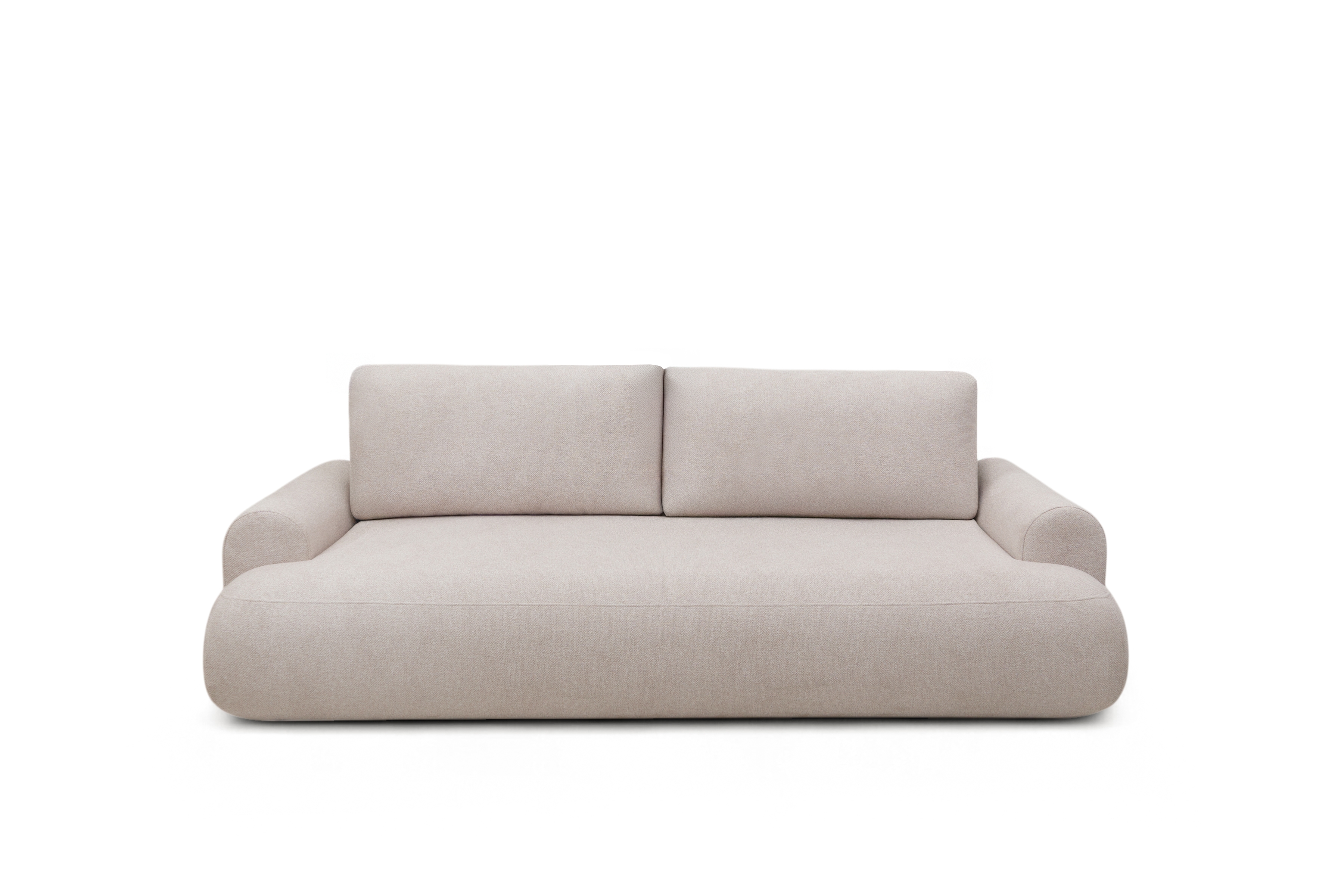 Rozkládací pohovka Lotulis - krémová Blur 01 Pohovka rozkládací Lotulis - kremowa Pletenina hydrofobowa Blur 01