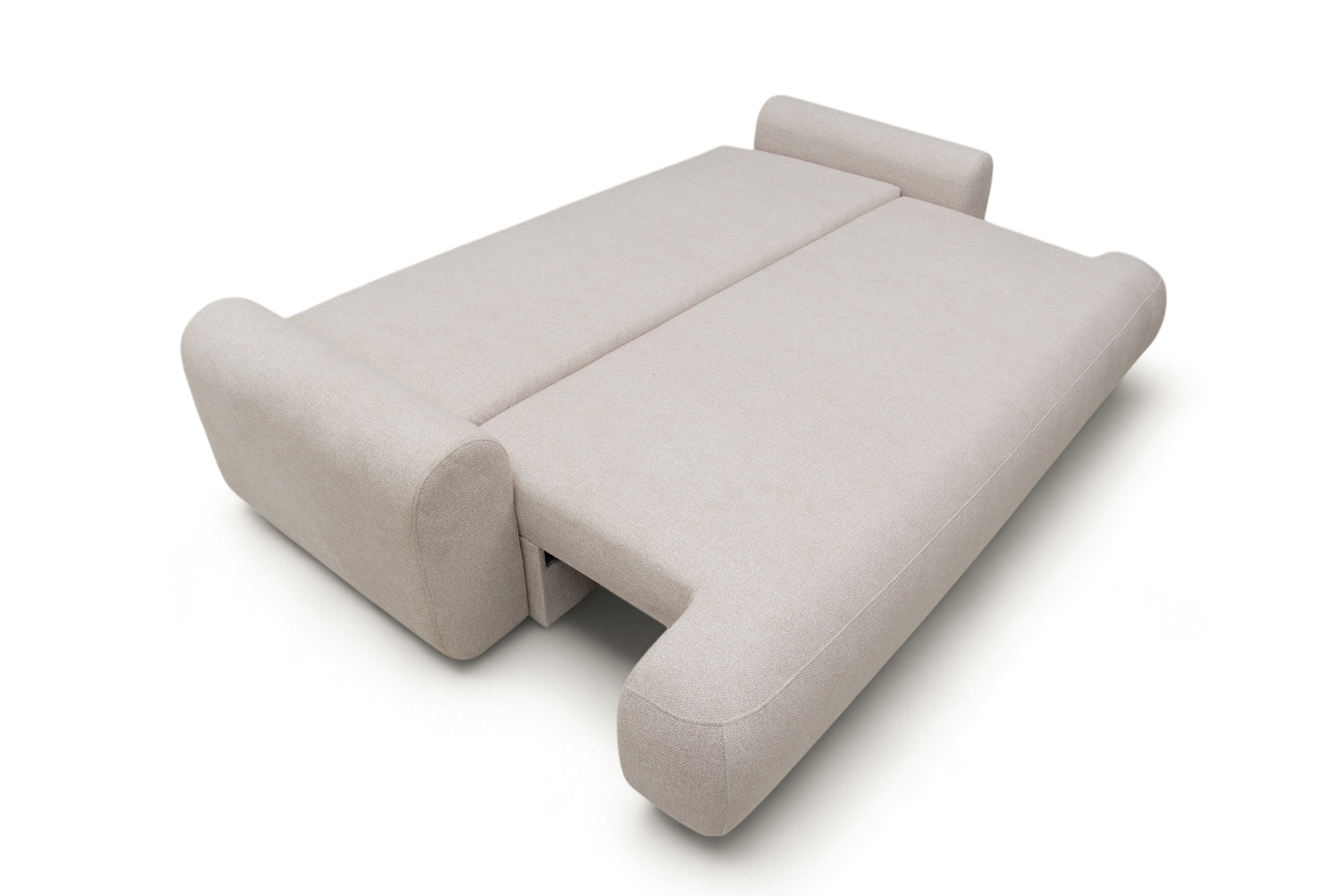 Rozkládací pohovka Lotulis - krémová Blur 01 Pohovka rozkládací Lotulis - kremowa Pletenina hydrofobowa Blur 01