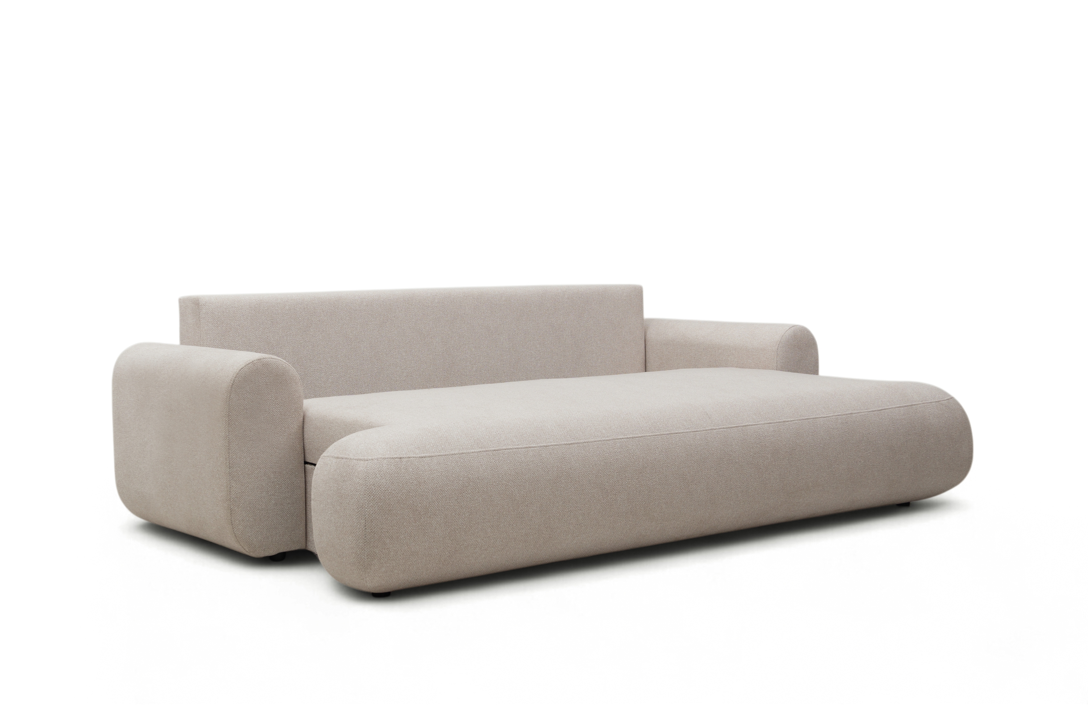 Rozkládací pohovka Lotulis - krémová Blur 01 Pohovka rozkládací Lotulis - kremowa Pletenina hydrofobowa Blur 01