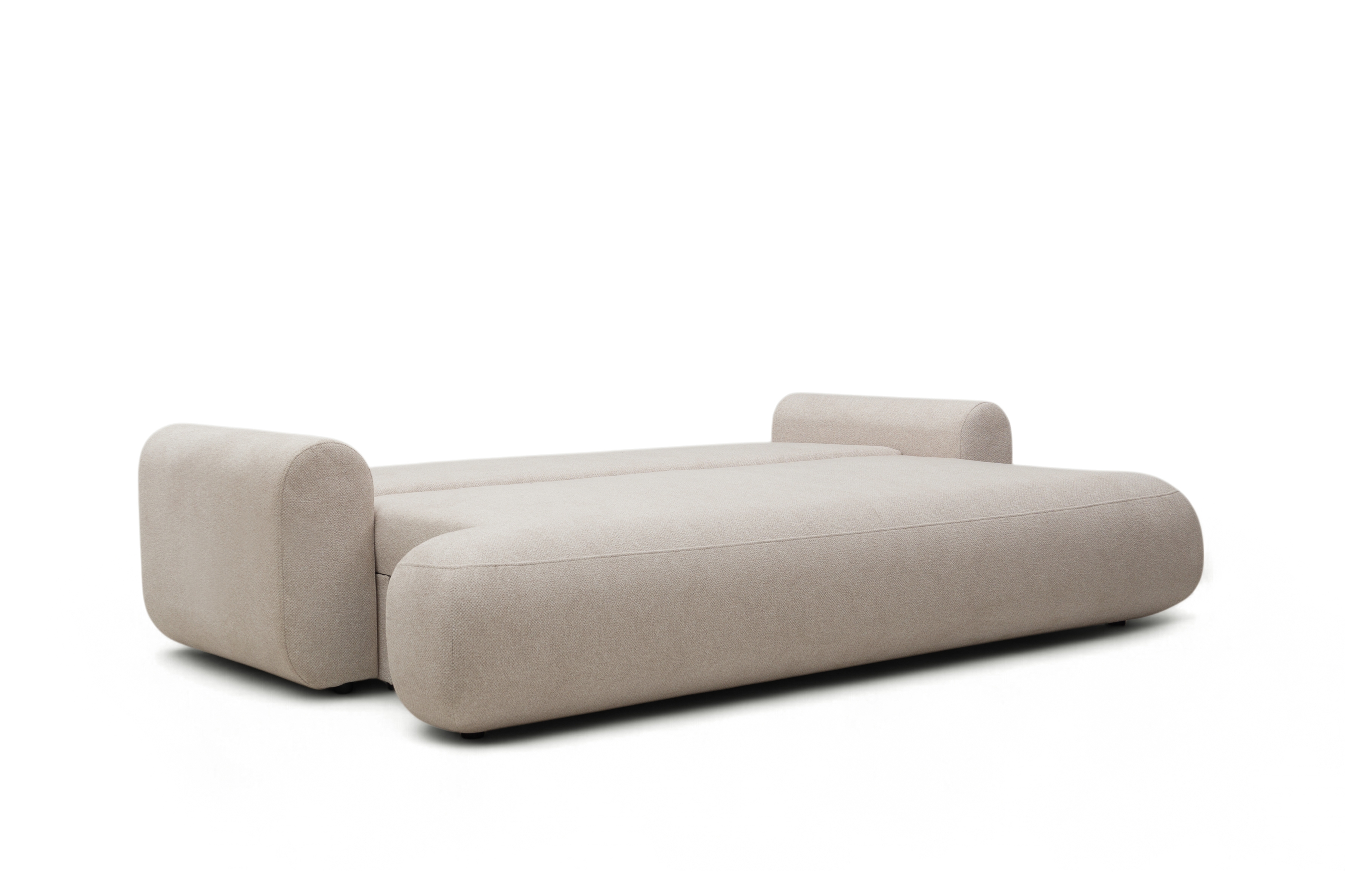 Rozkládací pohovka Lotulis - krémová Blur 01 Pohovka rozkládací Lotulis - kremowa Pletenina hydrofobowa Blur 01