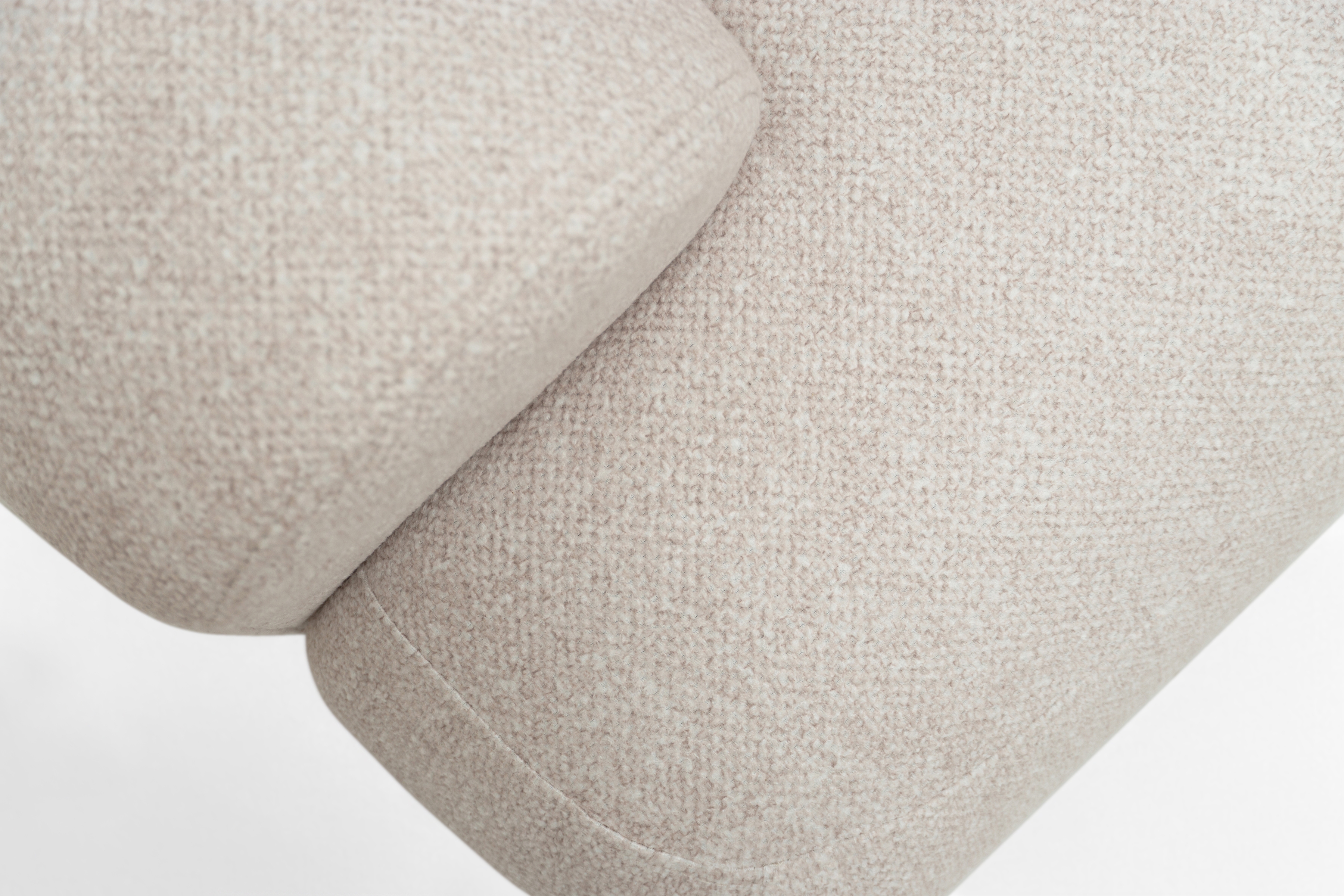 Rozkládací pohovka Lotulis - krémová Blur 01 Pohovka rozkládací Lotulis - kremowa Pletenina hydrofobowa Blur 01