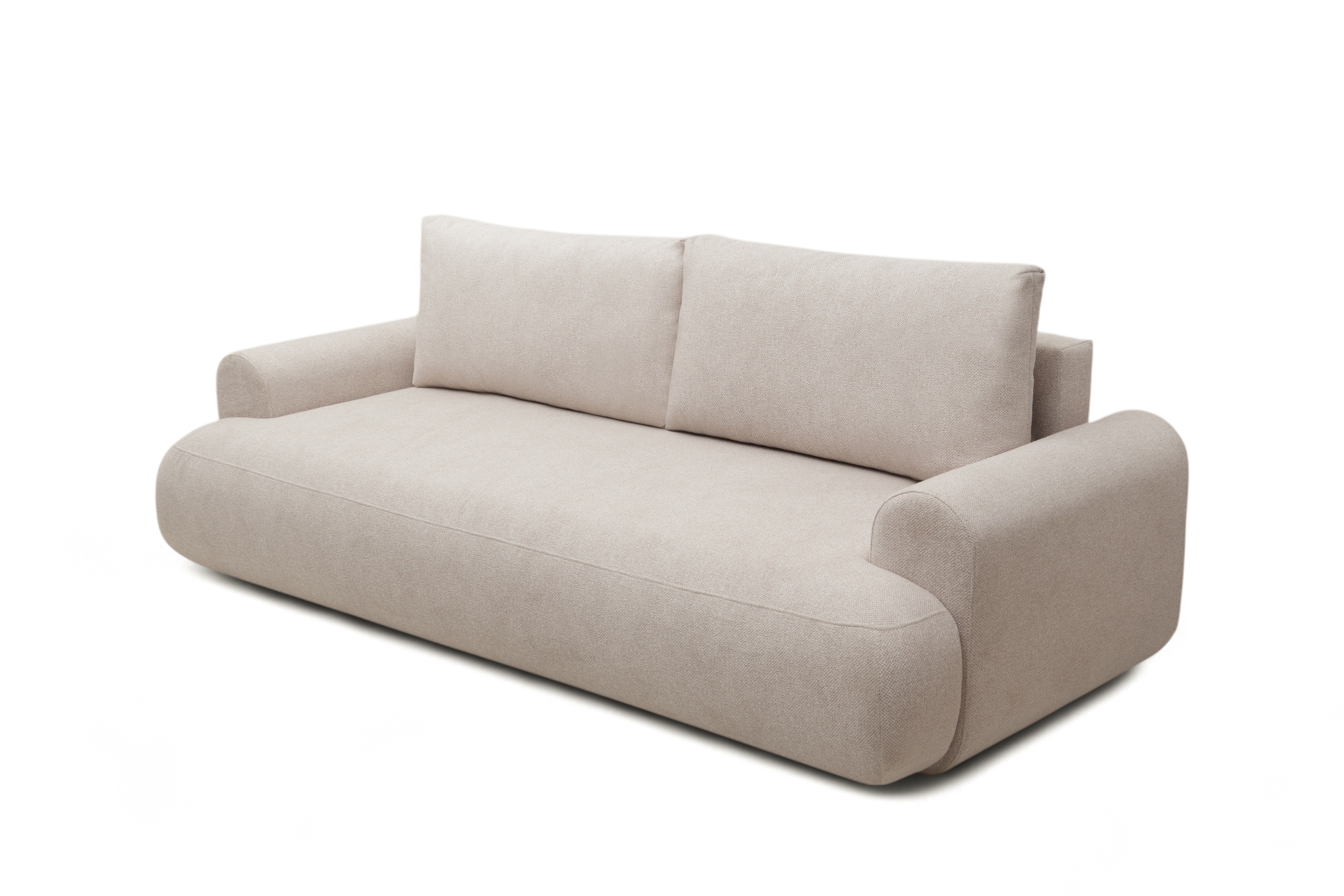 Rozkládací pohovka Lotulis - krémová Blur 01 Pohovka rozkládací Lotulis - kremowa Pletenina hydrofobowa Blur 01