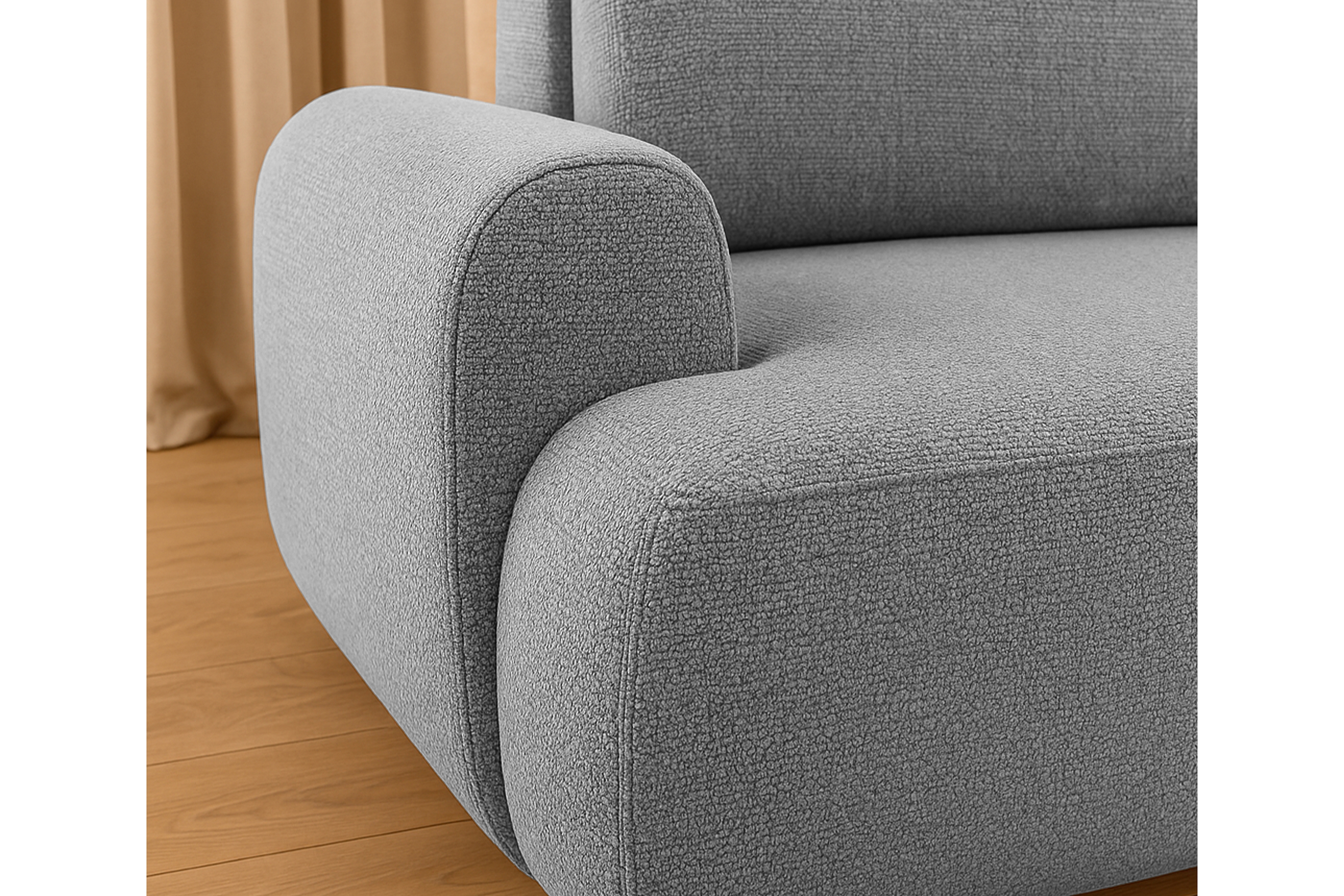 Rozkládací pohovka Lotulis - šedá Blur 18 Pohovka rozkládací Lotulis - šedá Pletenina hydrofobowa Blur 18