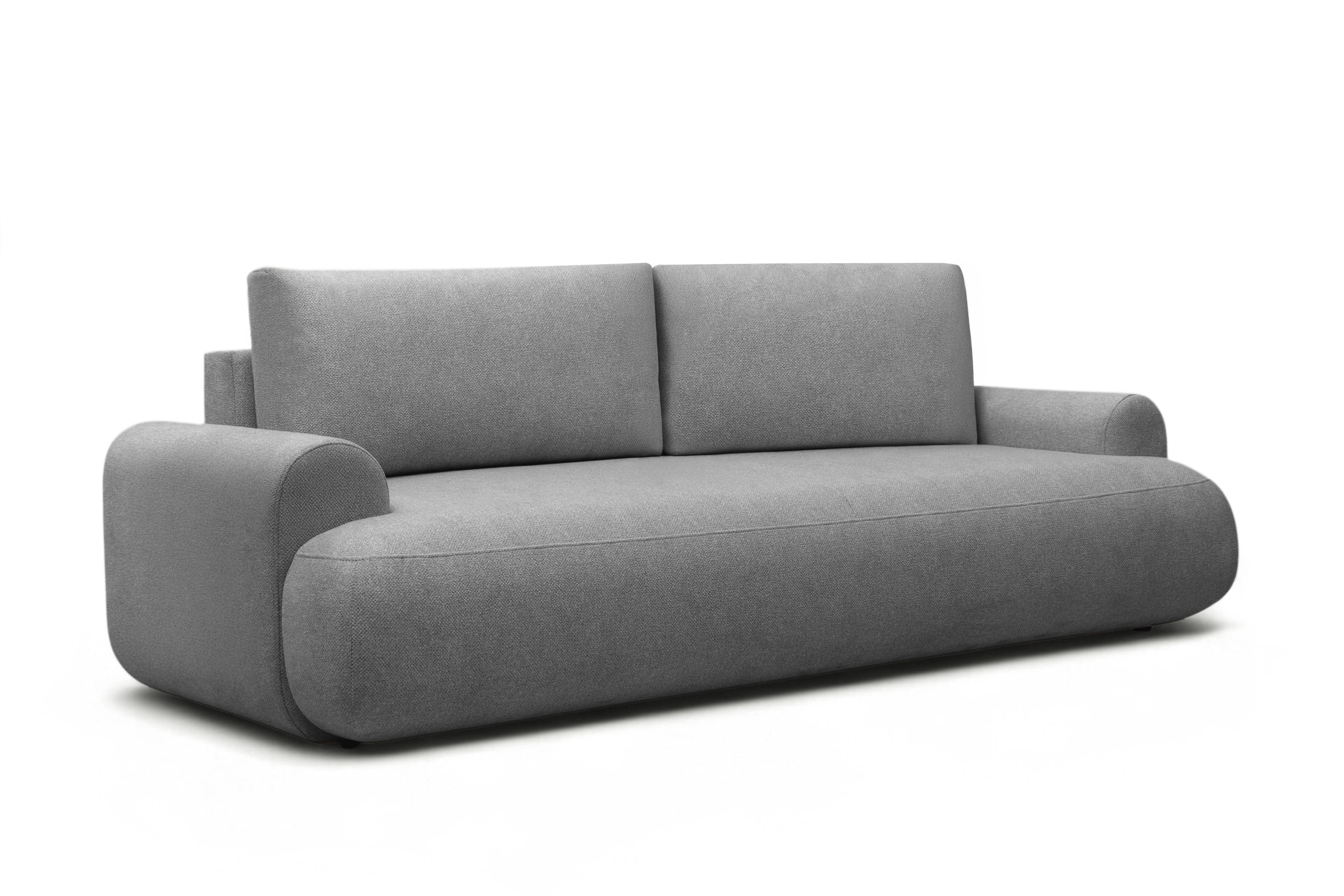 Rozkládací pohovka Lotulis - šedá Blur 18 Pohovka rozkládací Lotulis - šedá Pletenina hydrofobowa Blur 18