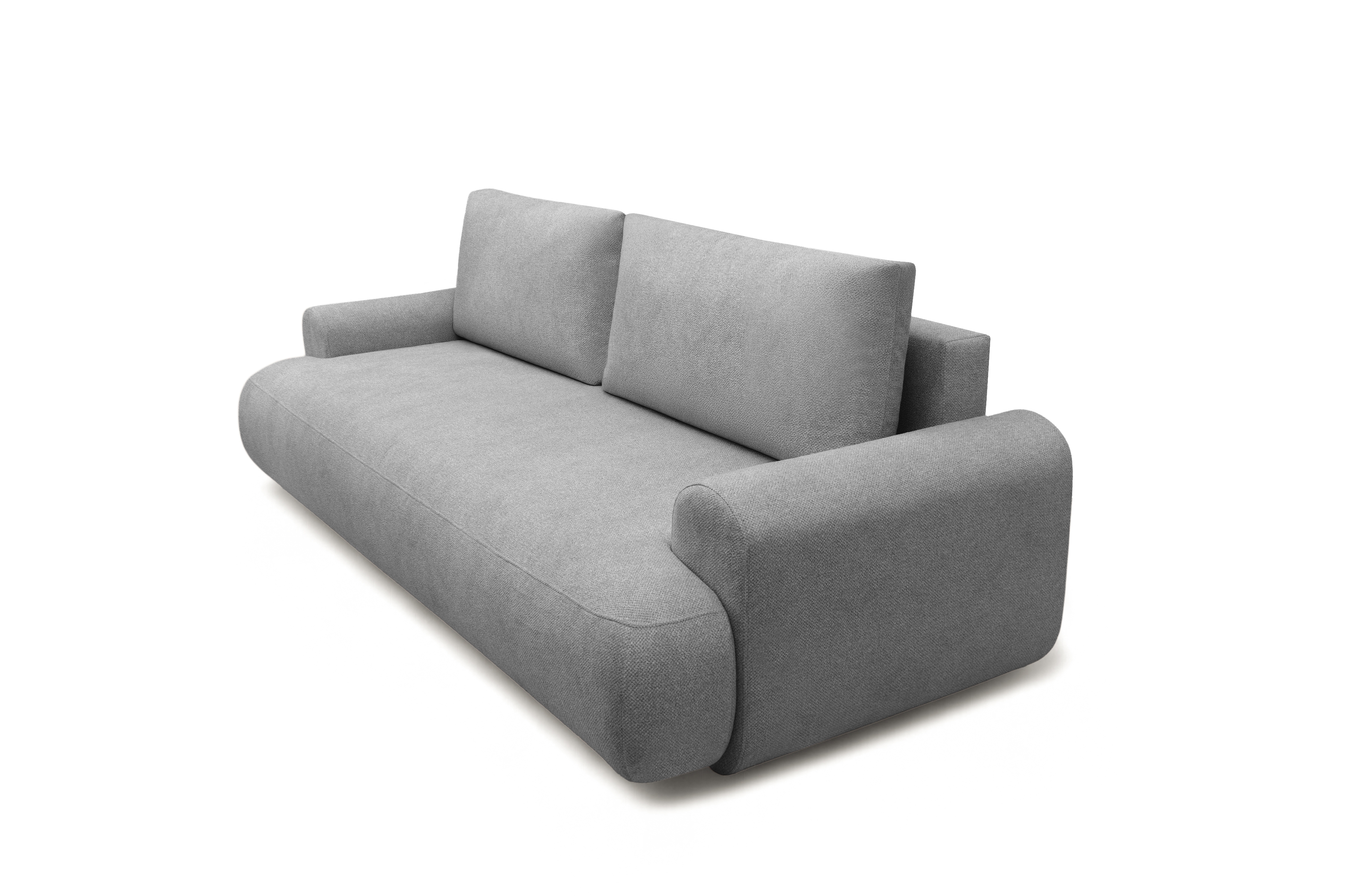 Rozkládací pohovka Lotulis - šedá Blur 18 Pohovka rozkládací Lotulis - šedá Pletenina hydrofobowa Blur 18