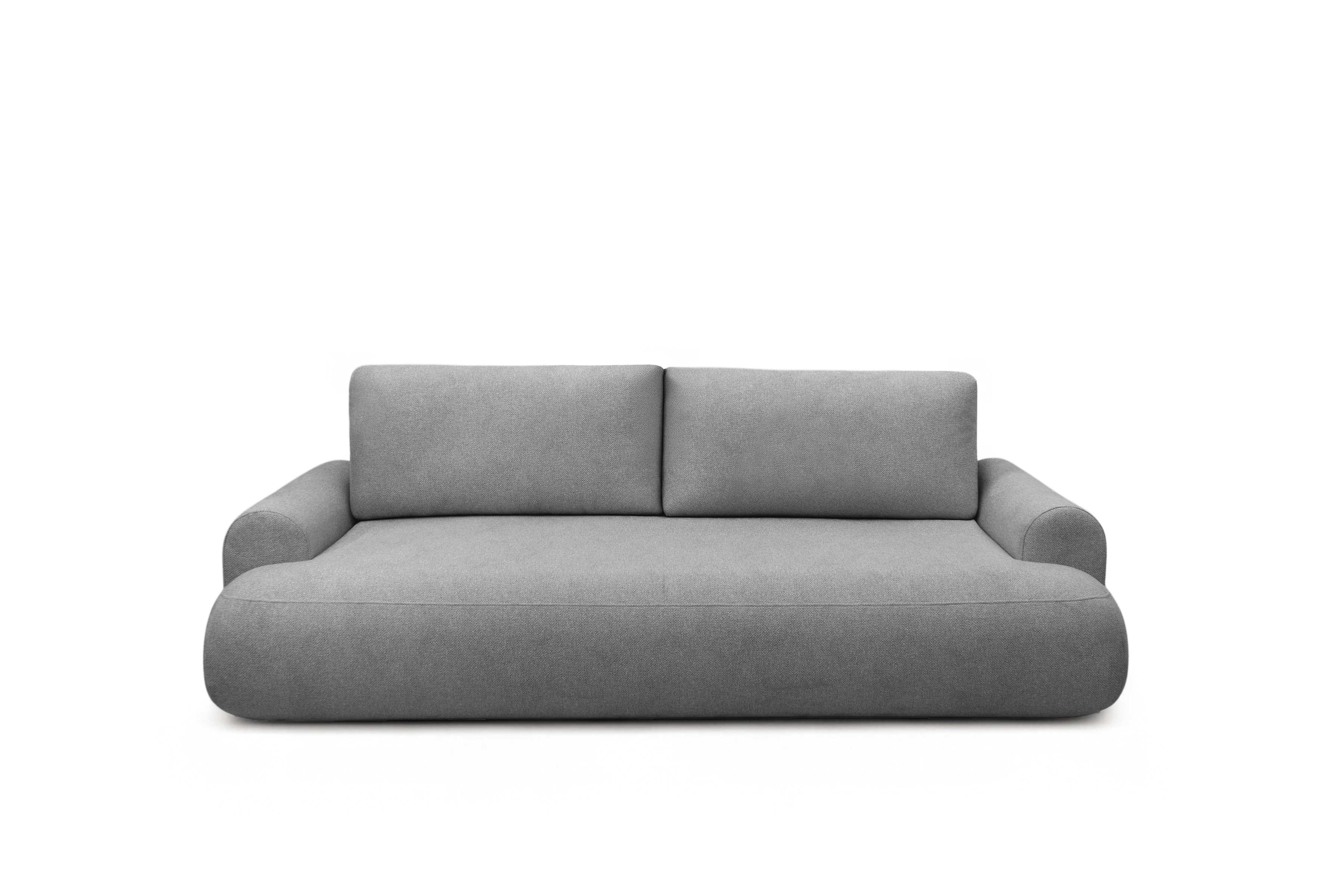 Rozkládací pohovka Lotulis - šedá Blur 18 Pohovka rozkládací Lotulis - šedá Pletenina hydrofobowa Blur 18