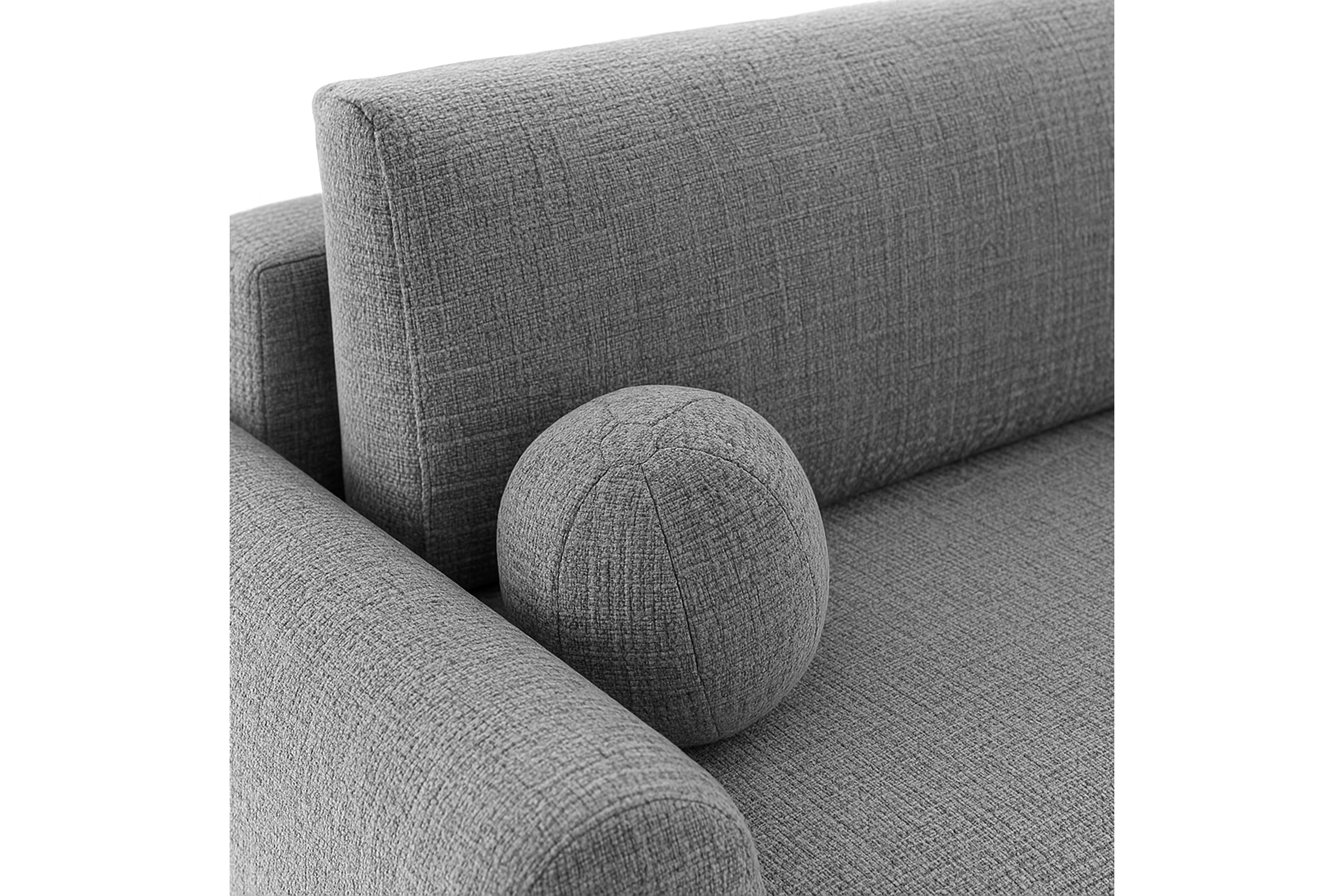 Rozkládací pohovka Lotulis - šedá Blur 18 Pohovka rozkládací Lotulis - šedá Pletenina hydrofobowa Blur 18