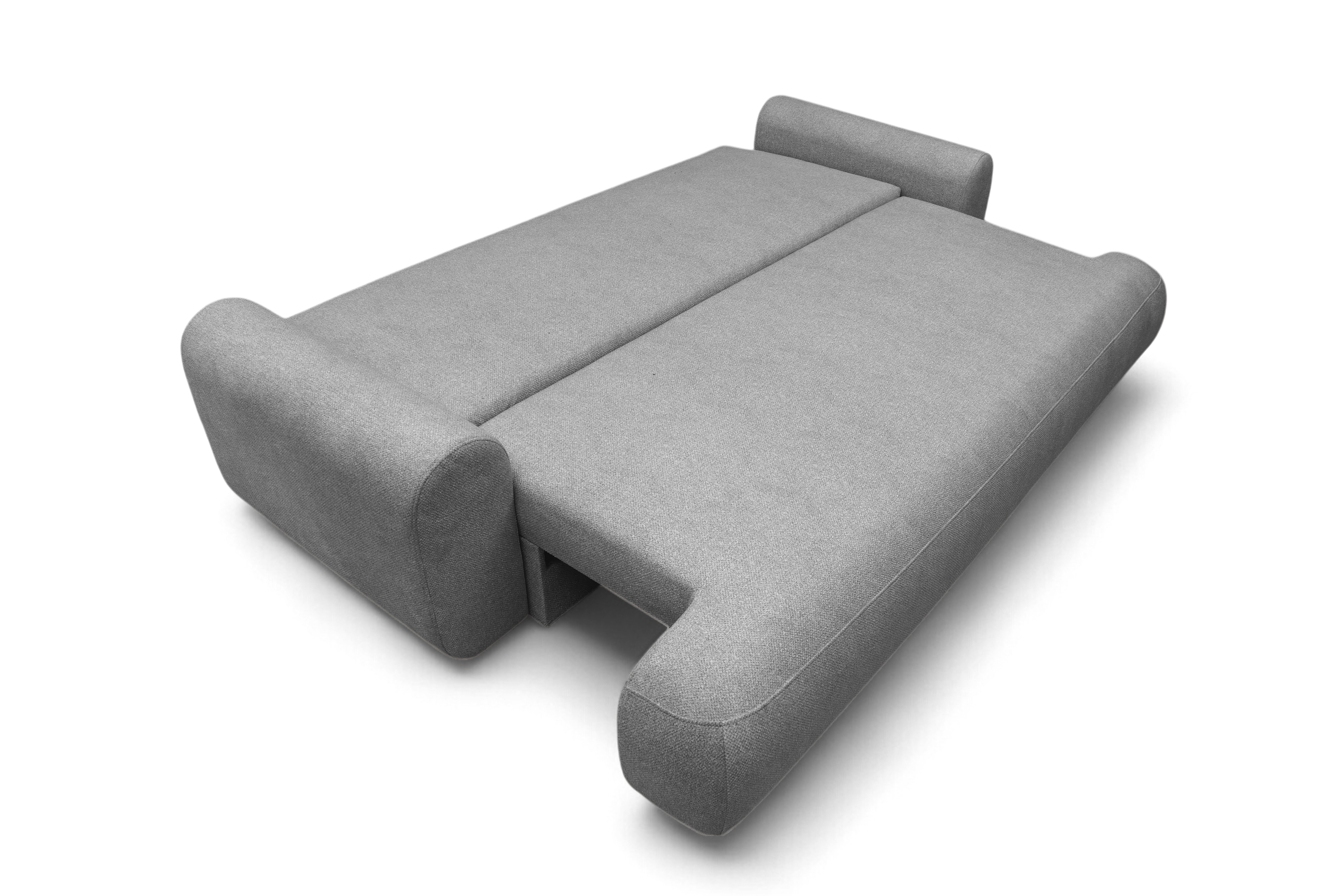 Rozkládací pohovka Lotulis - šedá Blur 18 Pohovka rozkládací Lotulis - šedá Pletenina hydrofobowa Blur 18