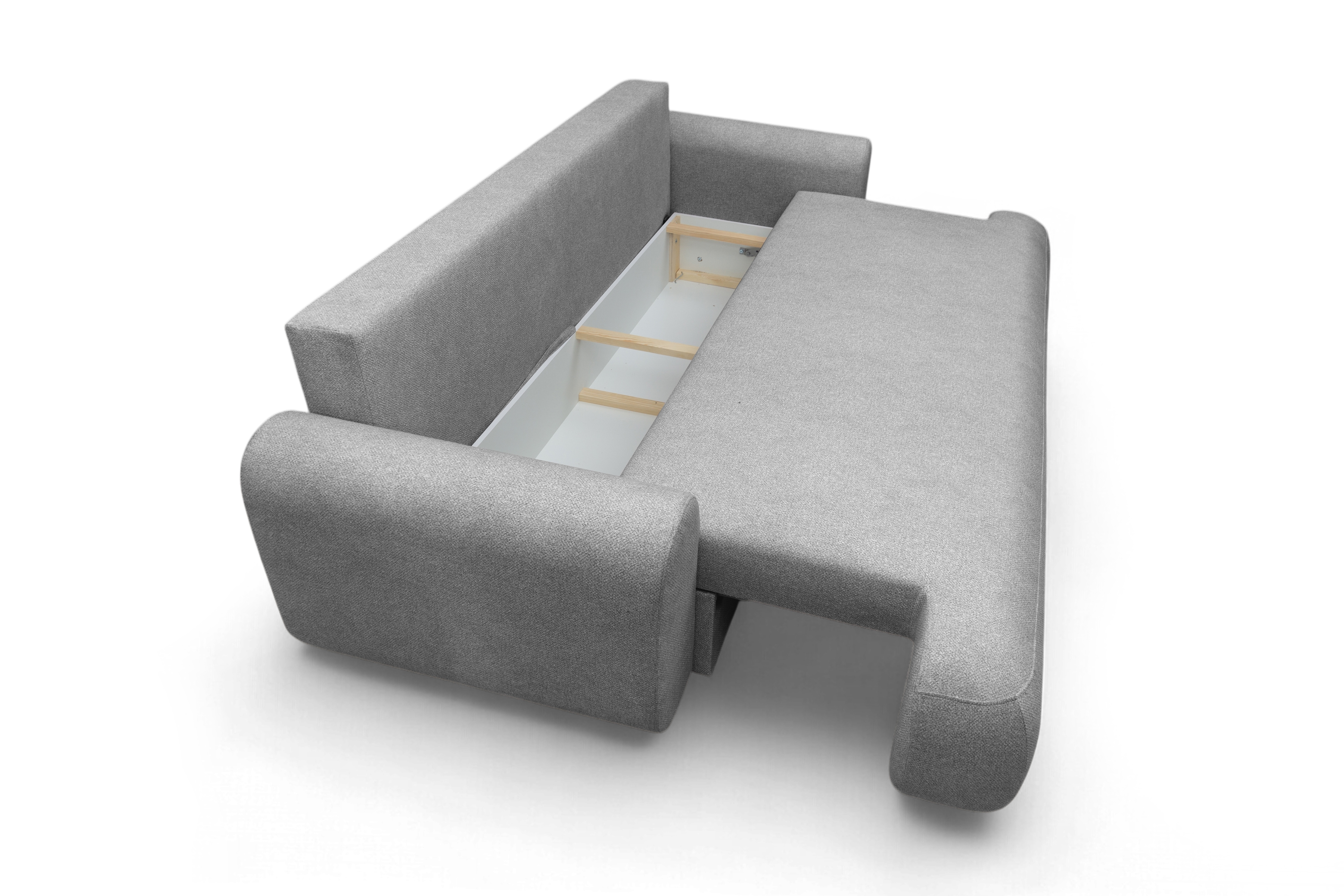 Rozkládací pohovka Lotulis - šedá Blur 18 Pohovka rozkládací Lotulis - šedá Pletenina hydrofobowa Blur 18