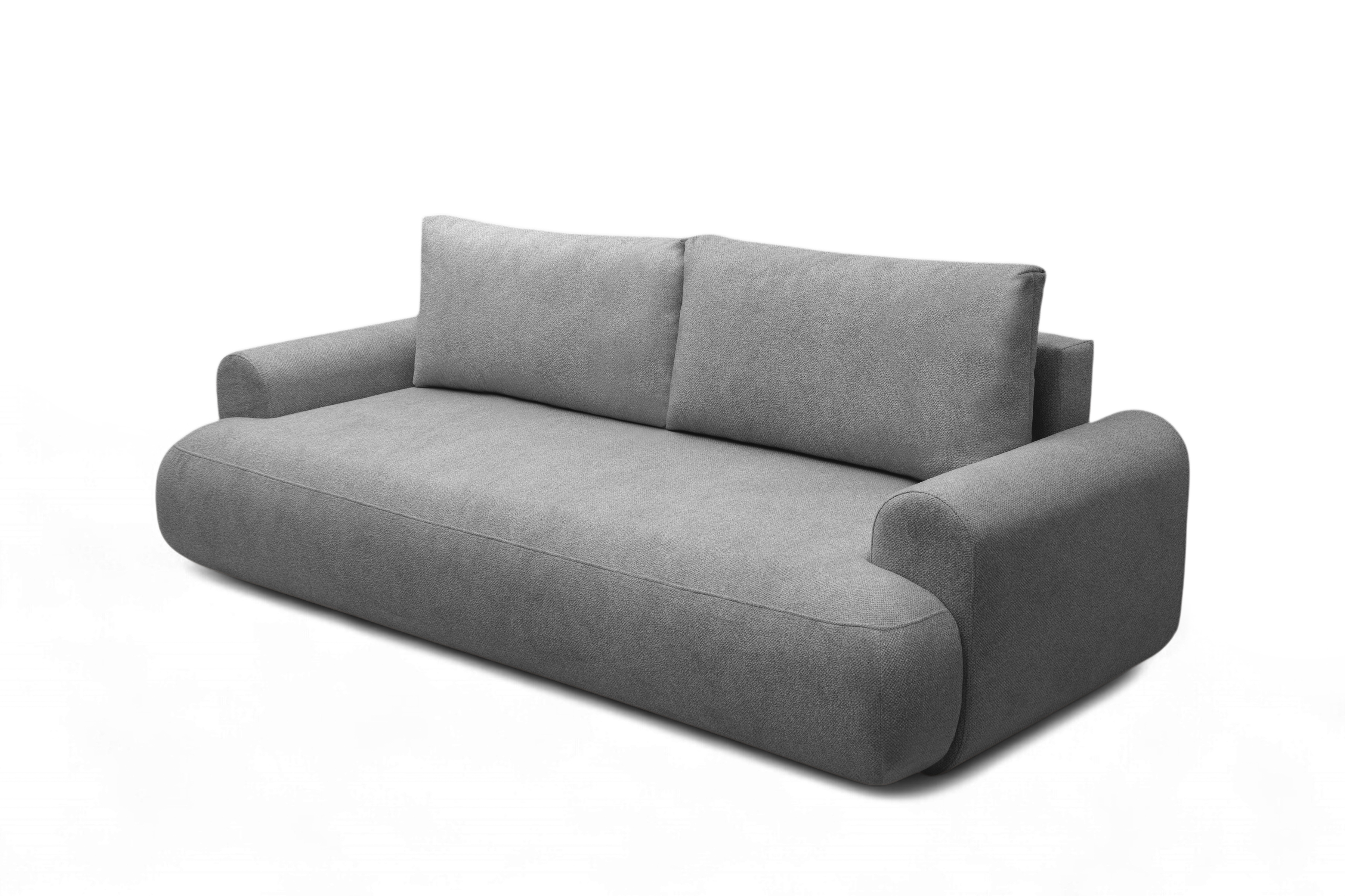 Rozkládací pohovka Lotulis - šedá Blur 18 Pohovka rozkládací Lotulis - šedá Pletenina hydrofobowa Blur 18