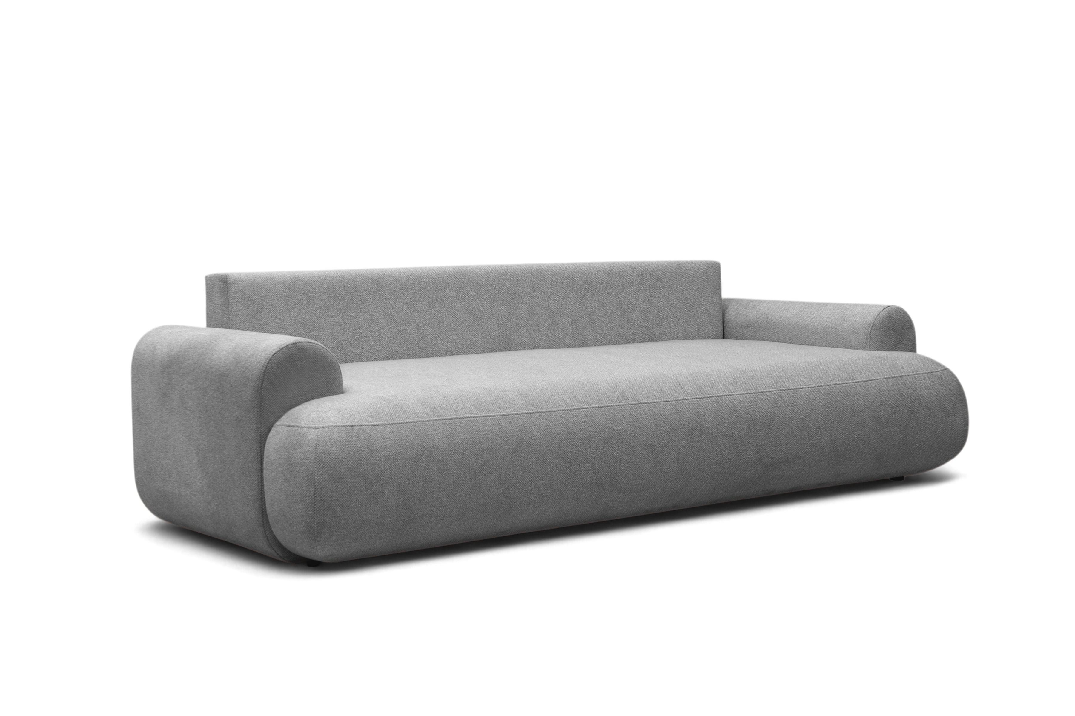 Rozkládací pohovka Lotulis - šedá Blur 18 Pohovka rozkládací Lotulis - šedá Pletenina hydrofobowa Blur 18