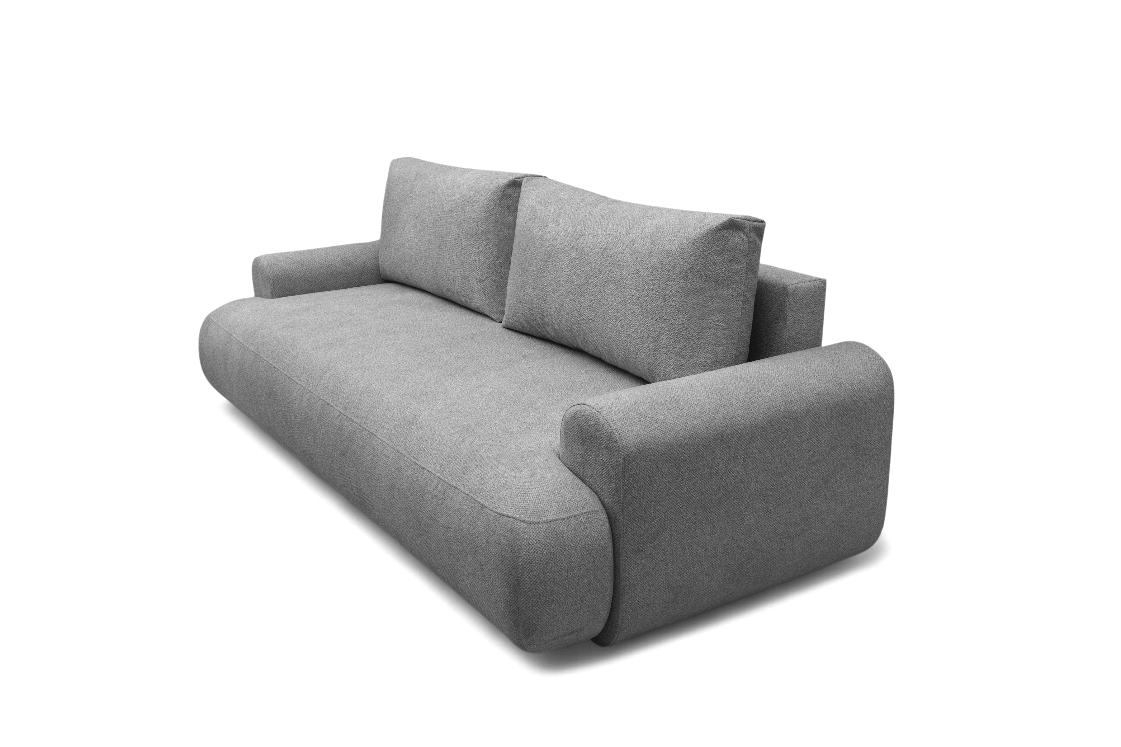 Rozkládací pohovka Lotulis - šedá Blur 18 Pohovka rozkládací Lotulis - šedá Pletenina hydrofobowa Blur 18