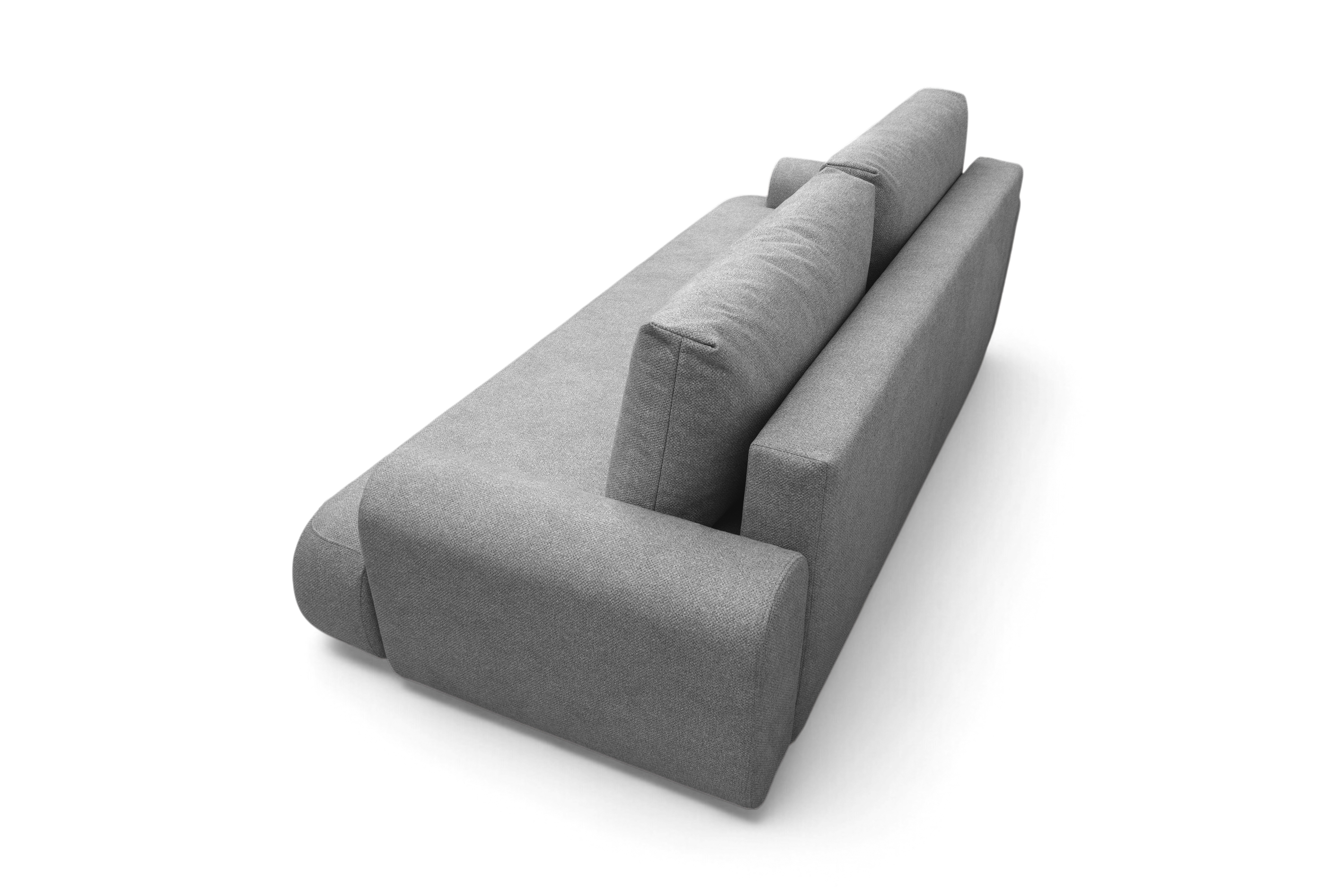 Rozkládací pohovka Lotulis - šedá Blur 18 Pohovka rozkládací Lotulis - šedá Pletenina hydrofobowa Blur 18