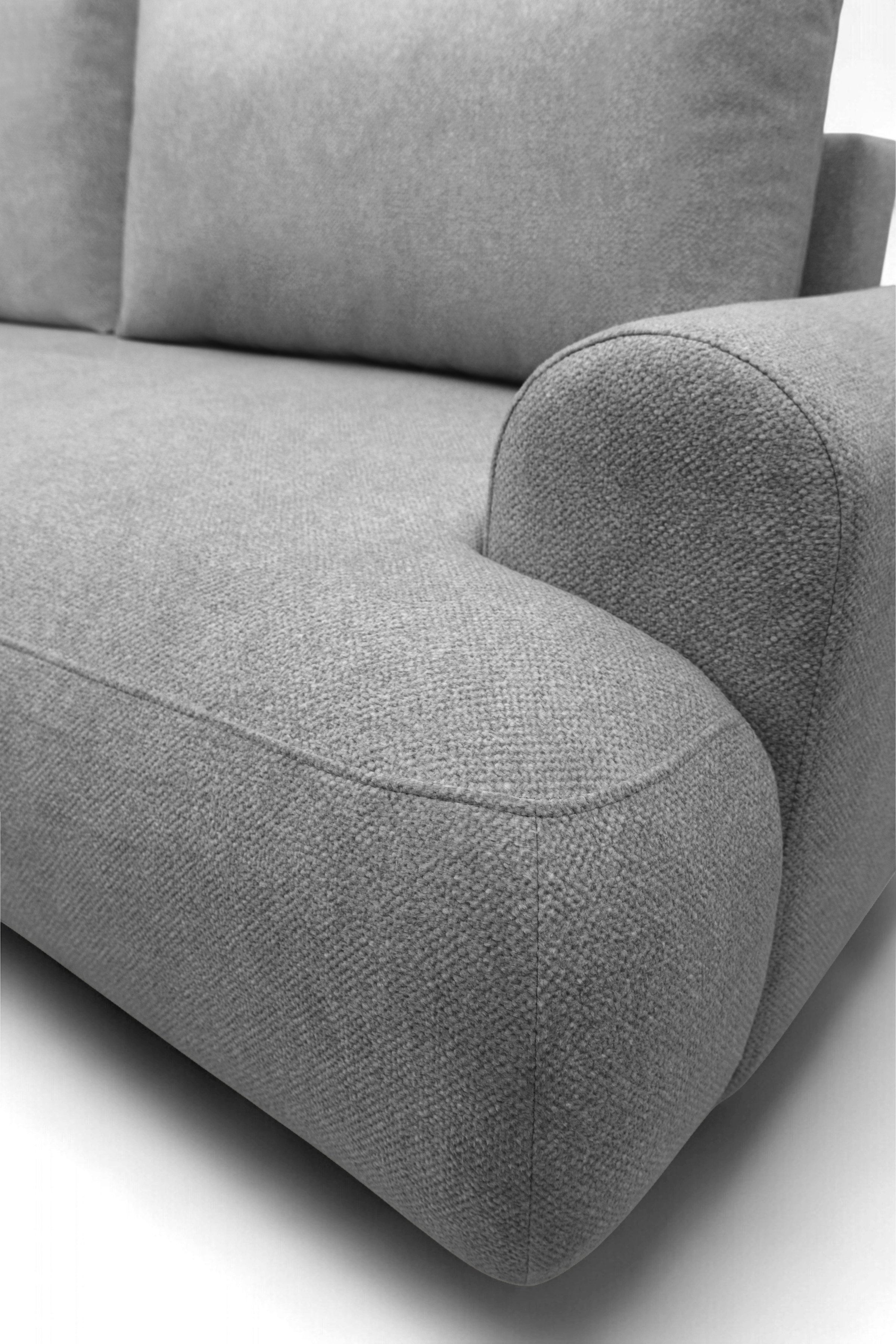 Rozkládací pohovka Lotulis - šedá Blur 18 Pohovka rozkládací Lotulis - šedá Pletenina hydrofobowa Blur 18