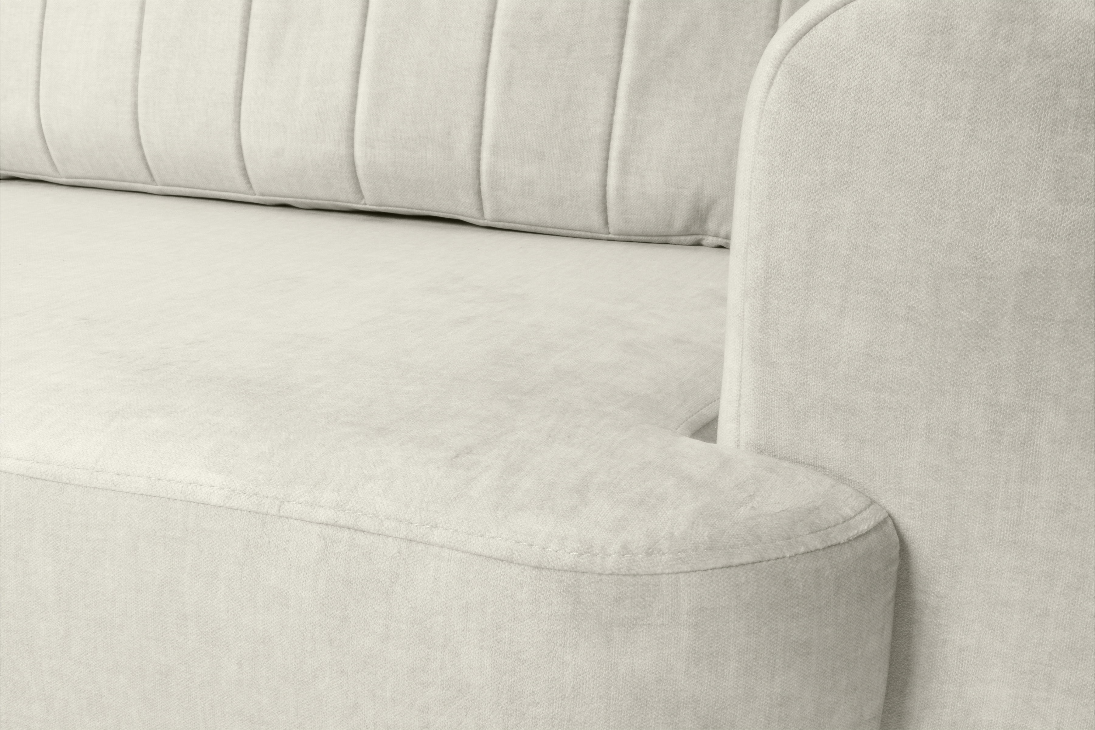 Pohovka Luzano s funkcí spaní - krémový samet Vogue 1 Pohovka rozkládací Luzano - Krémový samet Vogue 1