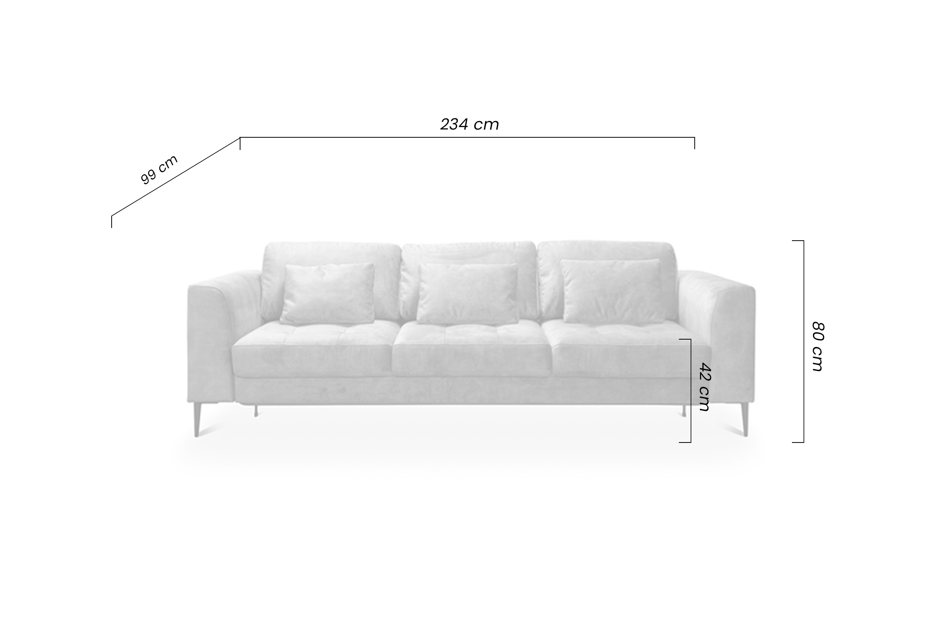 Rozkládací třímístná pohovka Luzi Pohovka rozkládací Luzi