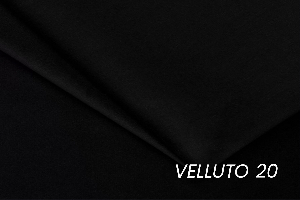 Rozkladacia pohovka Megi - čierny zamat Velluto 20 Pohovka s funkciou spania Megi - Čierny zamat Velluto 20