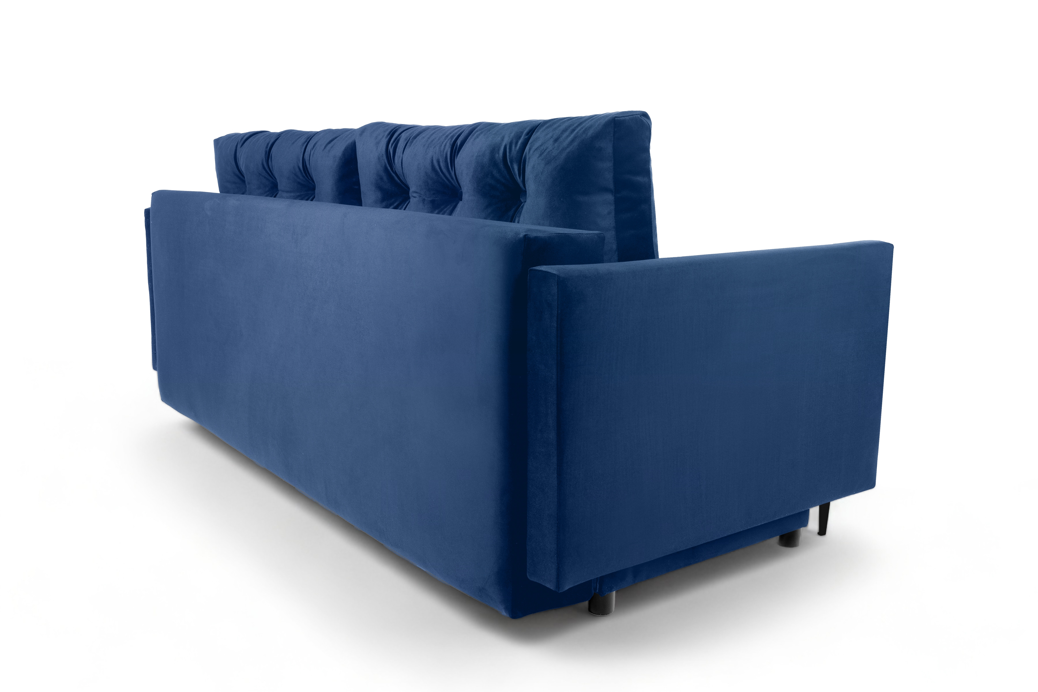 Rozkládací pohovka Megi - tmavě modrý samet Velluto 25 Pohovka rozkládací Megi - tmavě modrá samet Velluto 25