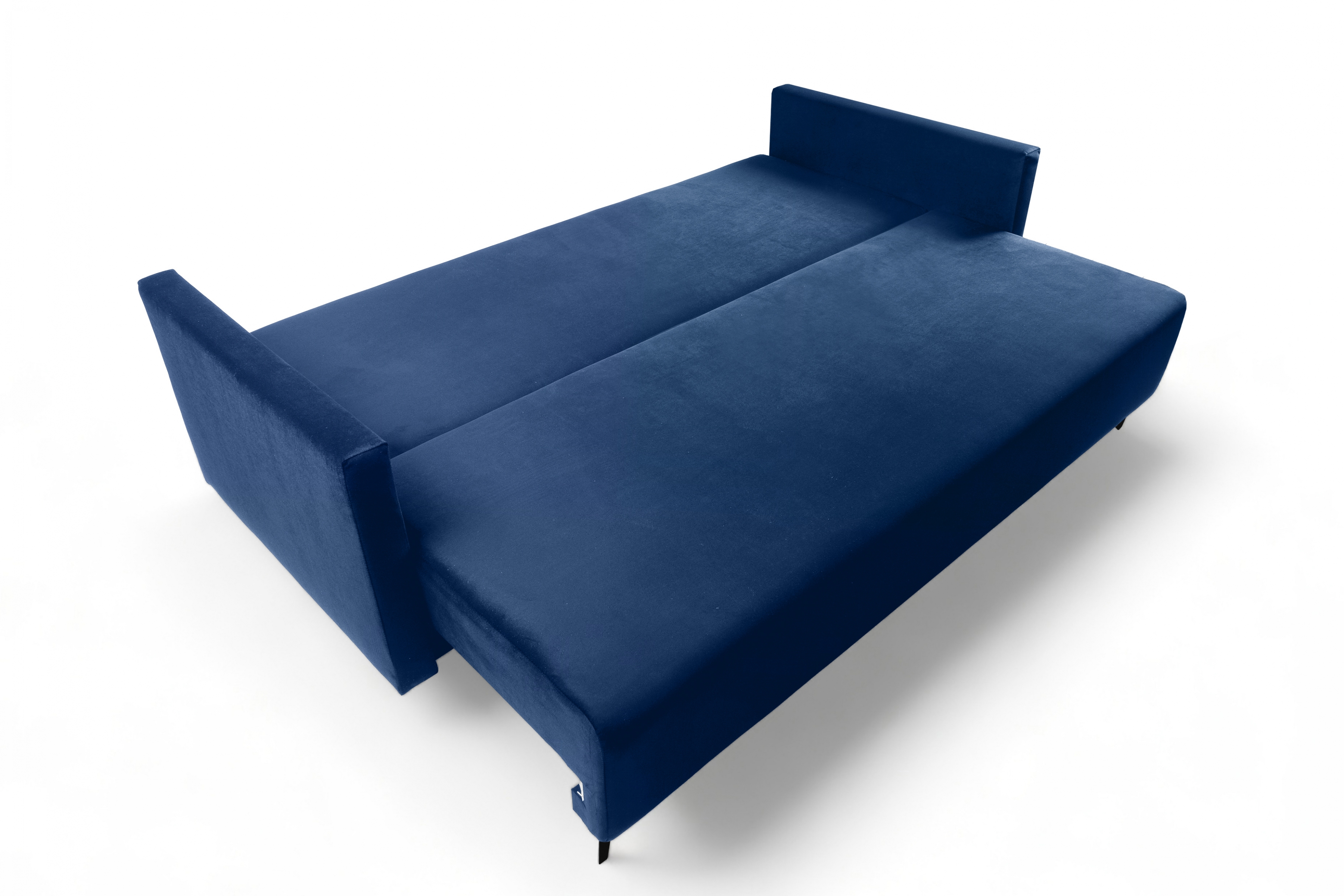 Rozkládací pohovka Megi - tmavě modrý samet Velluto 25 Pohovka rozkládací Megi - tmavě modrá samet Velluto 25