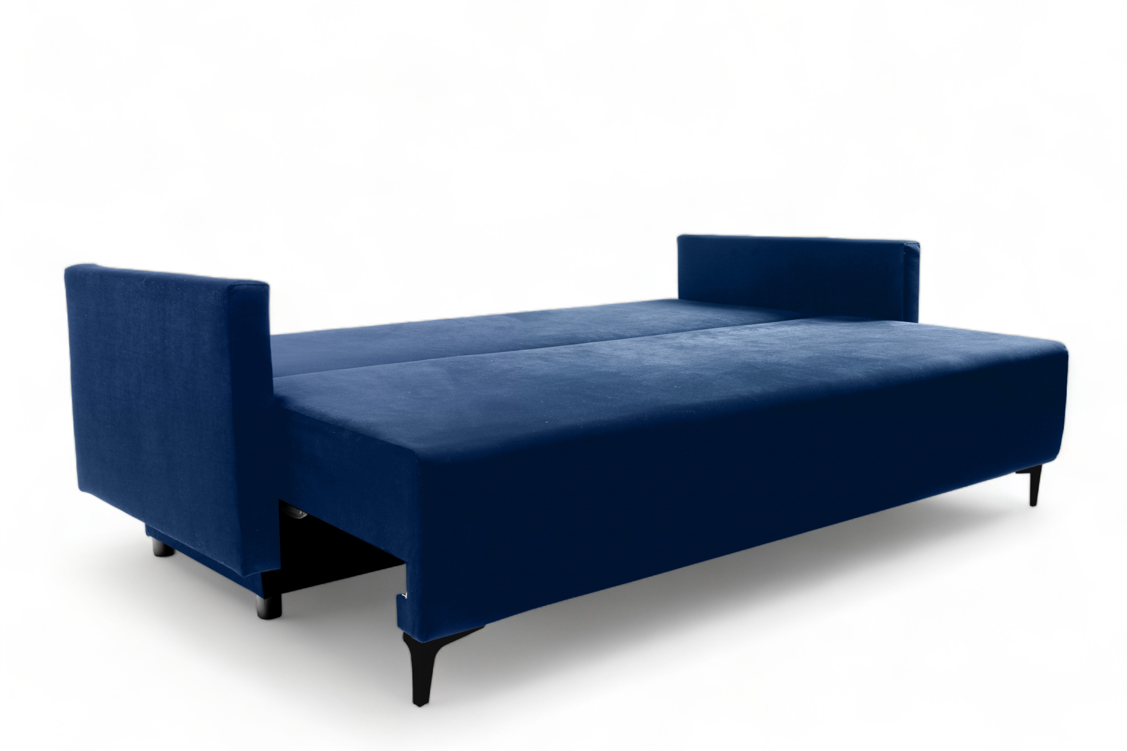 Rozkládací pohovka Megi - tmavě modrý samet Velluto 25 Pohovka rozkládací Megi - tmavě modrá samet Velluto 25