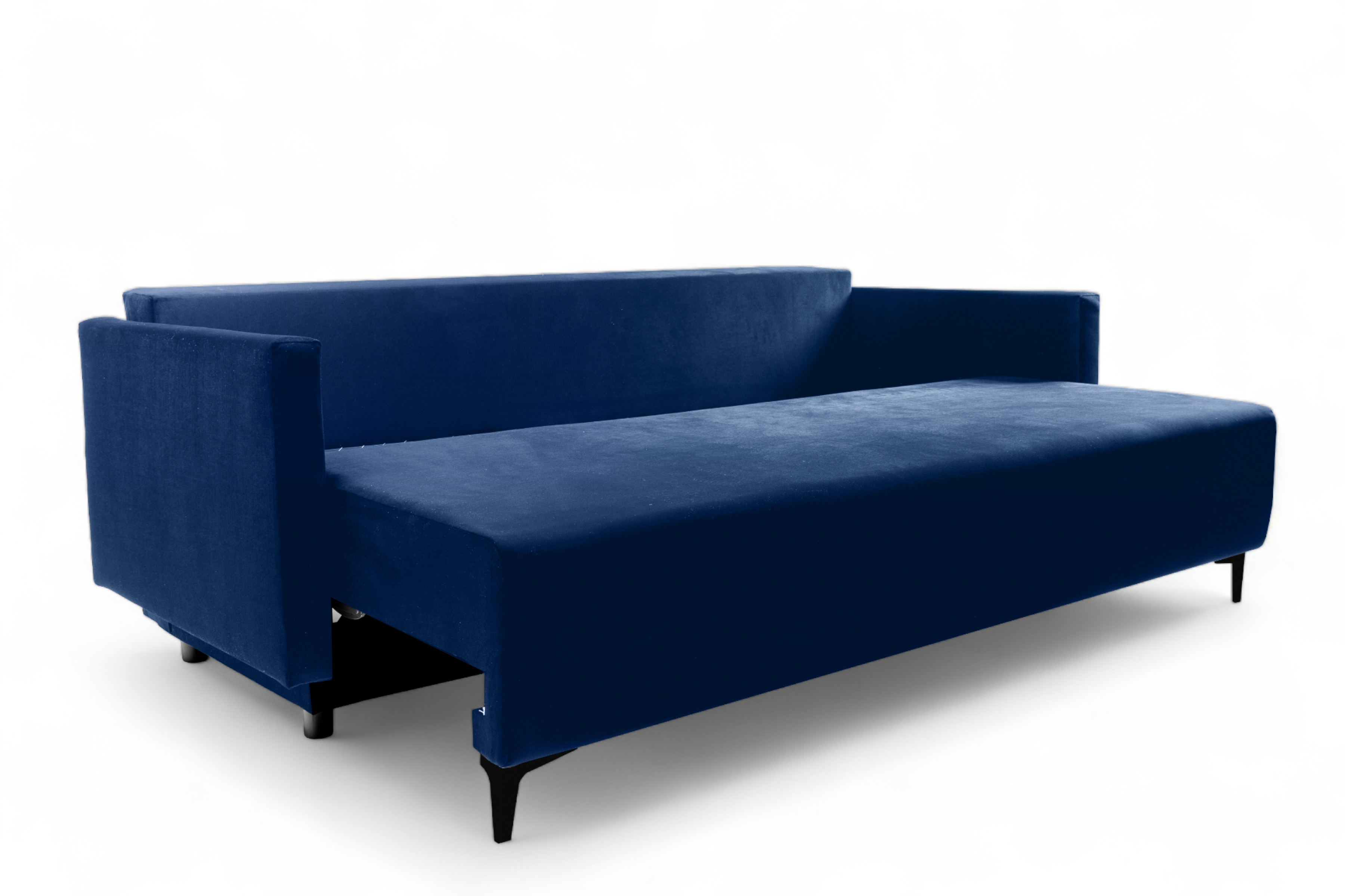 Rozkládací pohovka Megi - tmavě modrý samet Velluto 25 Pohovka rozkládací Megi - tmavě modrá samet Velluto 25