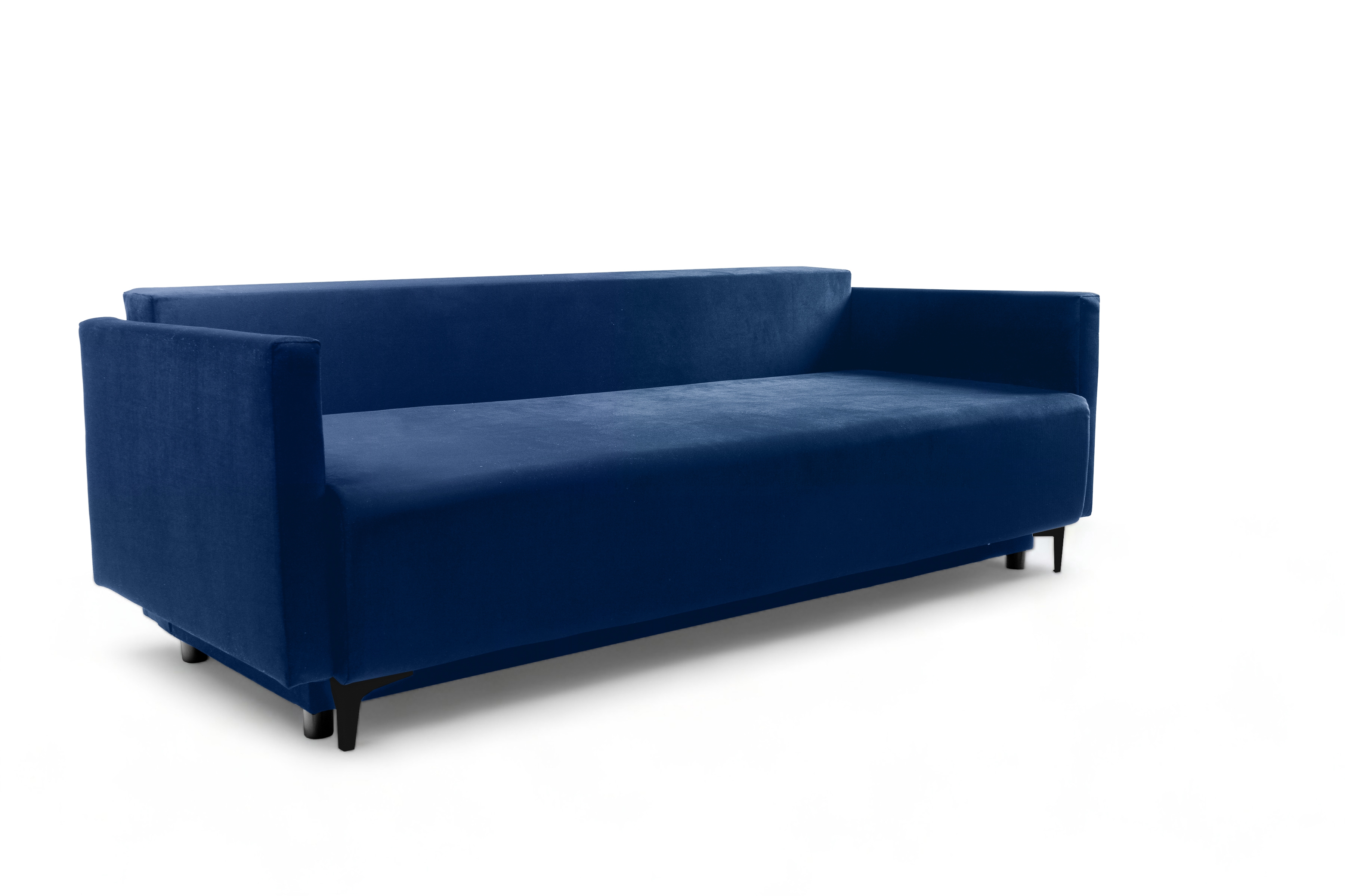 Rozkládací pohovka Megi - tmavě modrý samet Velluto 25 Pohovka rozkládací Megi - tmavě modrá samet Velluto 25