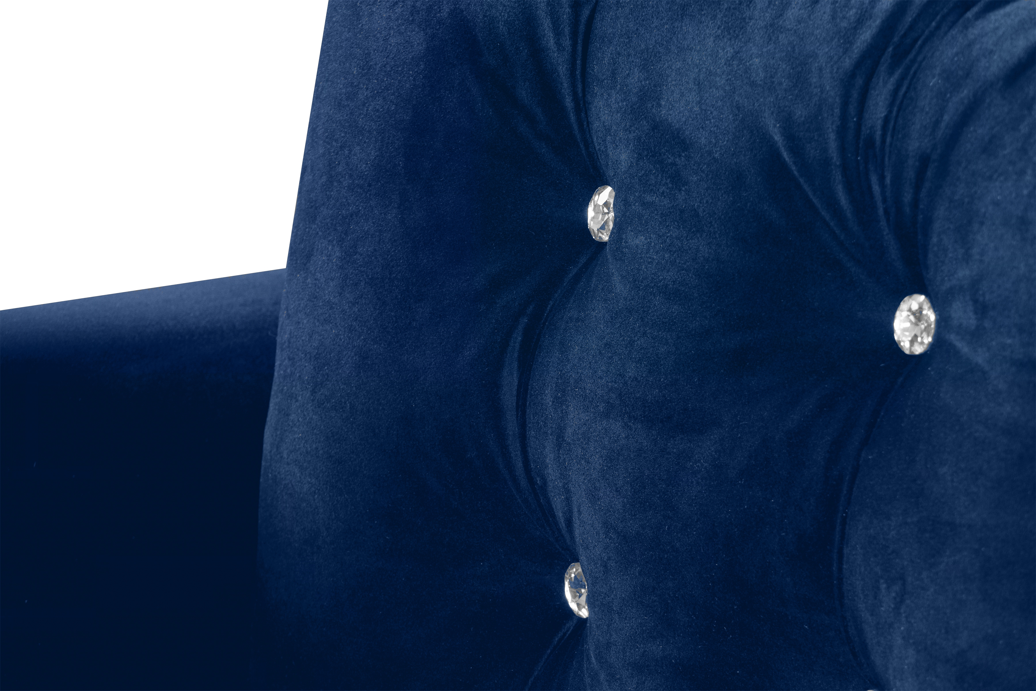 Rozkládací pohovka Megi - tmavě modrý samet Velluto 25 Pohovka rozkládací Megi - tmavě modrá samet Velluto 25