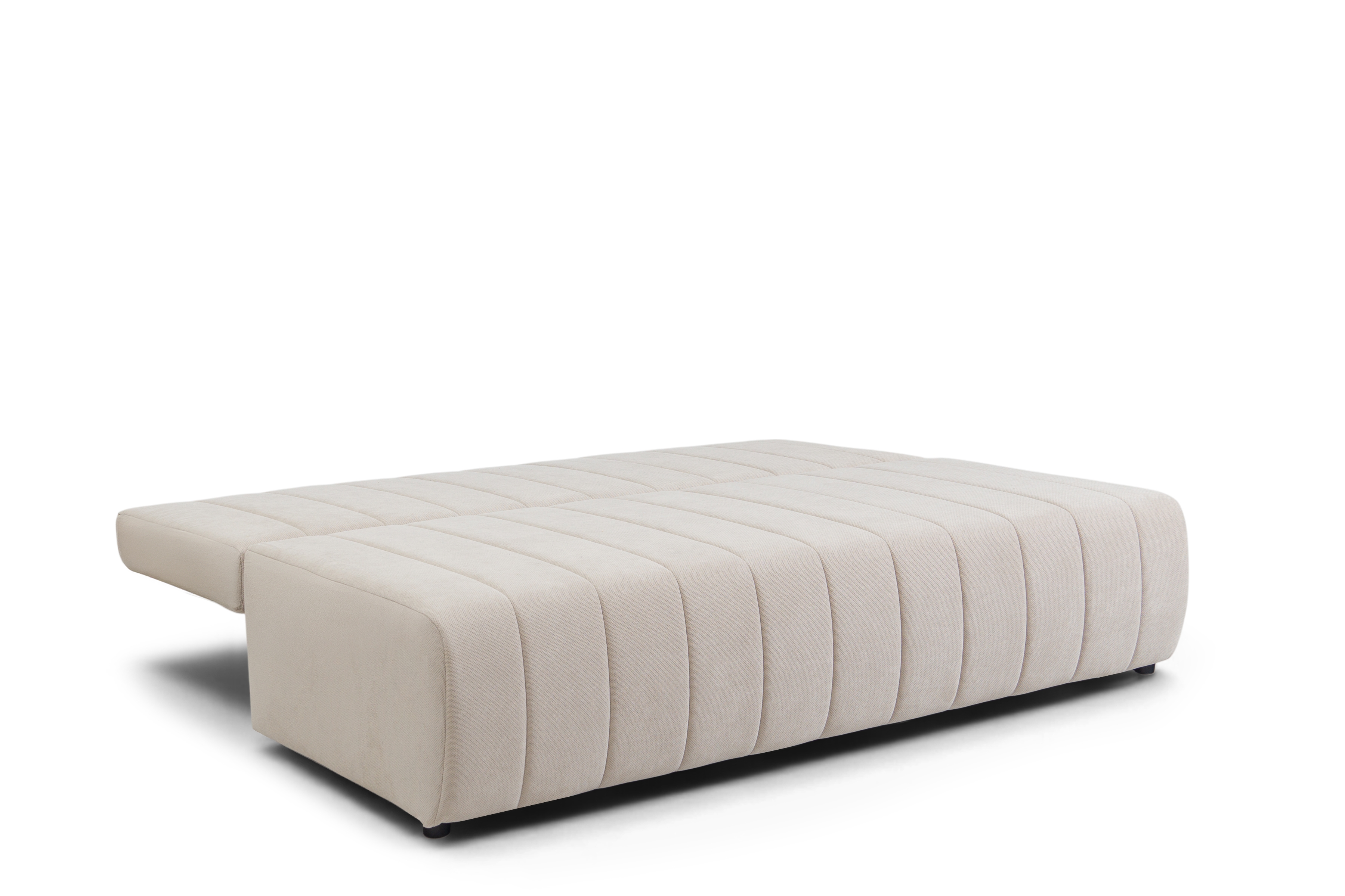 Rozkladacia pohovka s úložným priestorom Neli s funkciou spania - béžový plyš Pretty 03 Pohovka s funkciou spánku Neli rozkladana S vnútorným úložným priestorom- béžový plusz Pretty 03