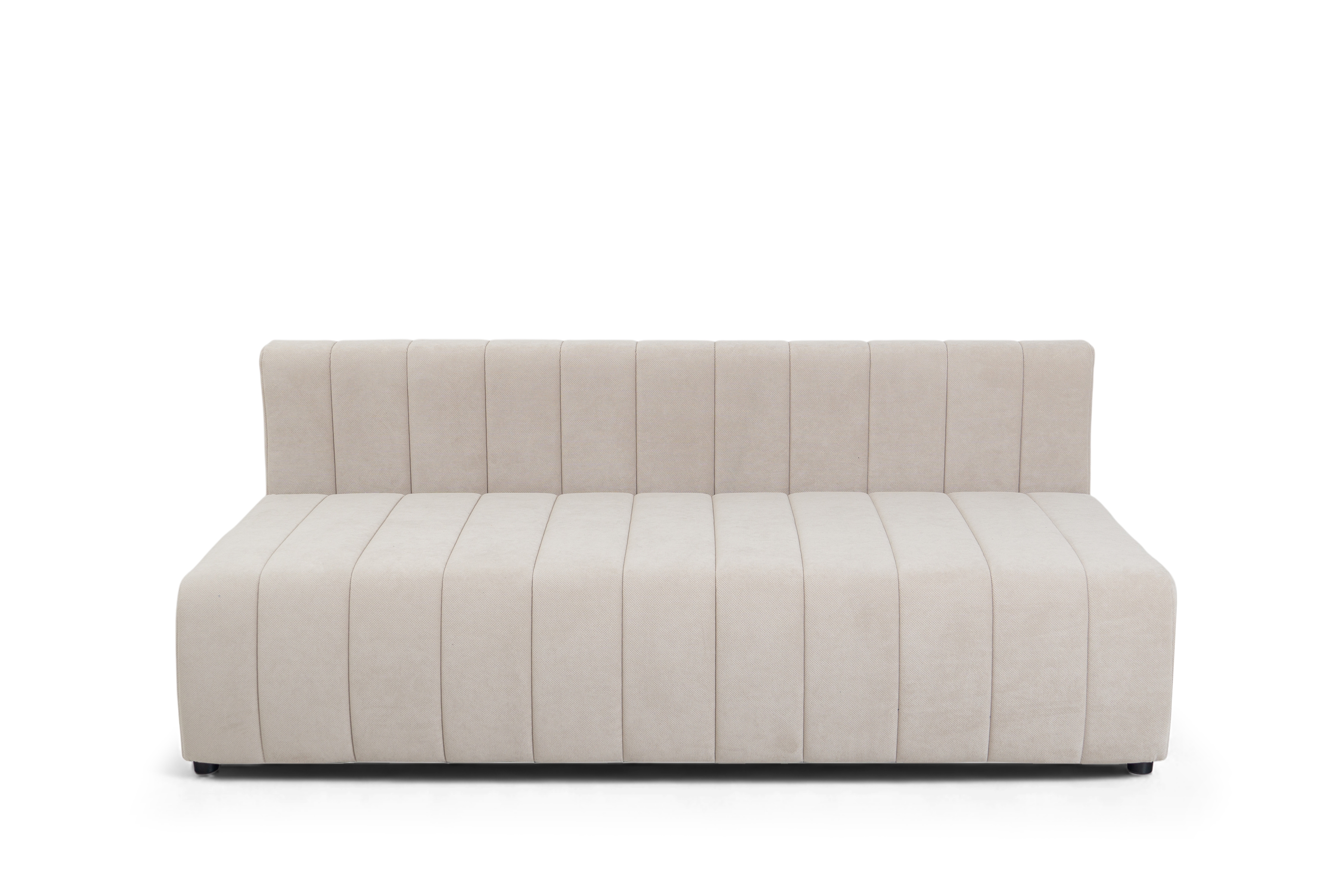 Rozkladacia pohovka s úložným priestorom Neli s funkciou spania - béžový plyš Pretty 03 Pohovka s funkciou spánku Neli rozkladana S vnútorným úložným priestorom- béžový plusz Pretty 03