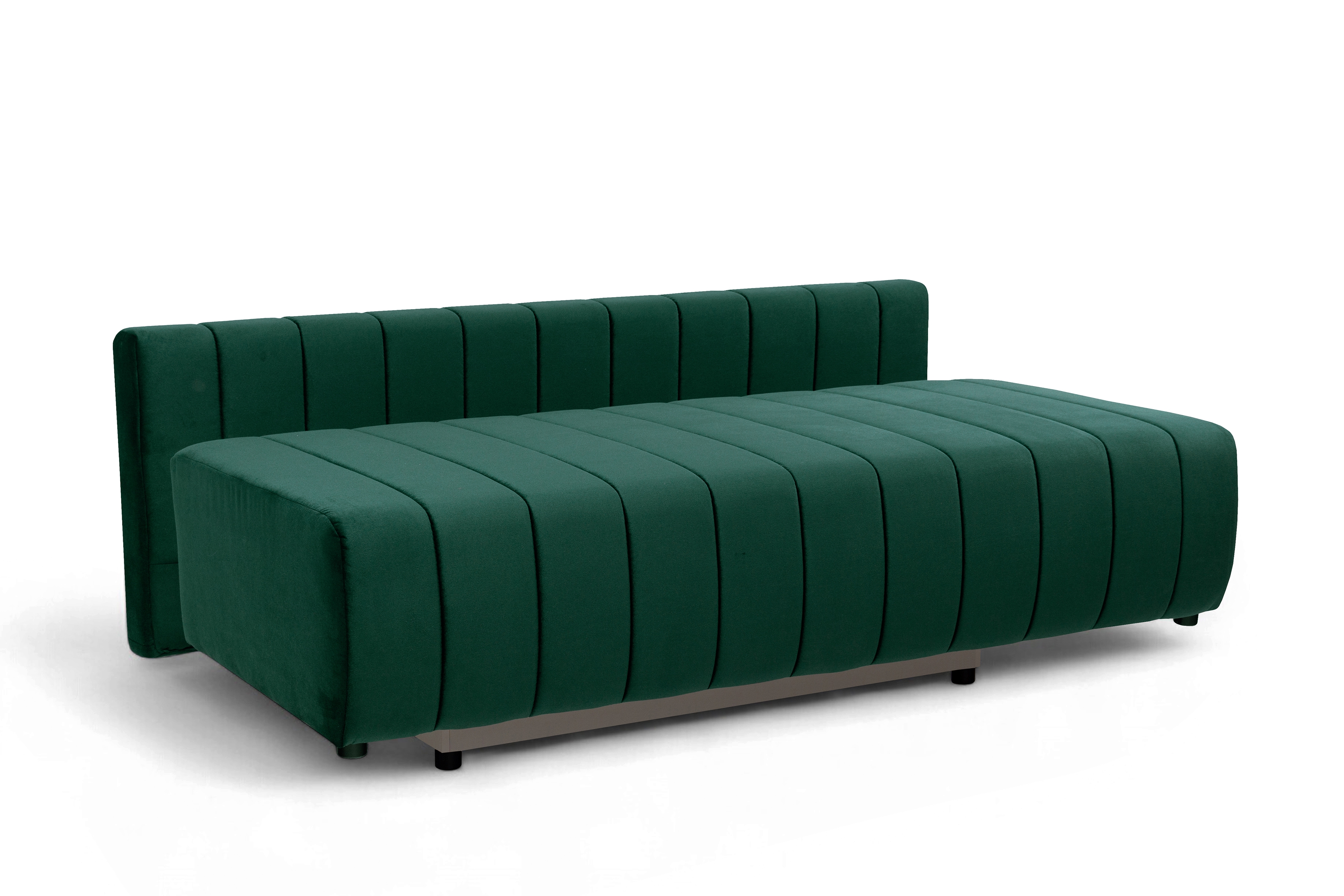 Rozkládací pohovka Neli s úložným prostorem - tmavě zelená Kronos 19 Pohovka rozkládací Neli rozkladana s úložným prostorem- tmavá zelená samet Kronos 19