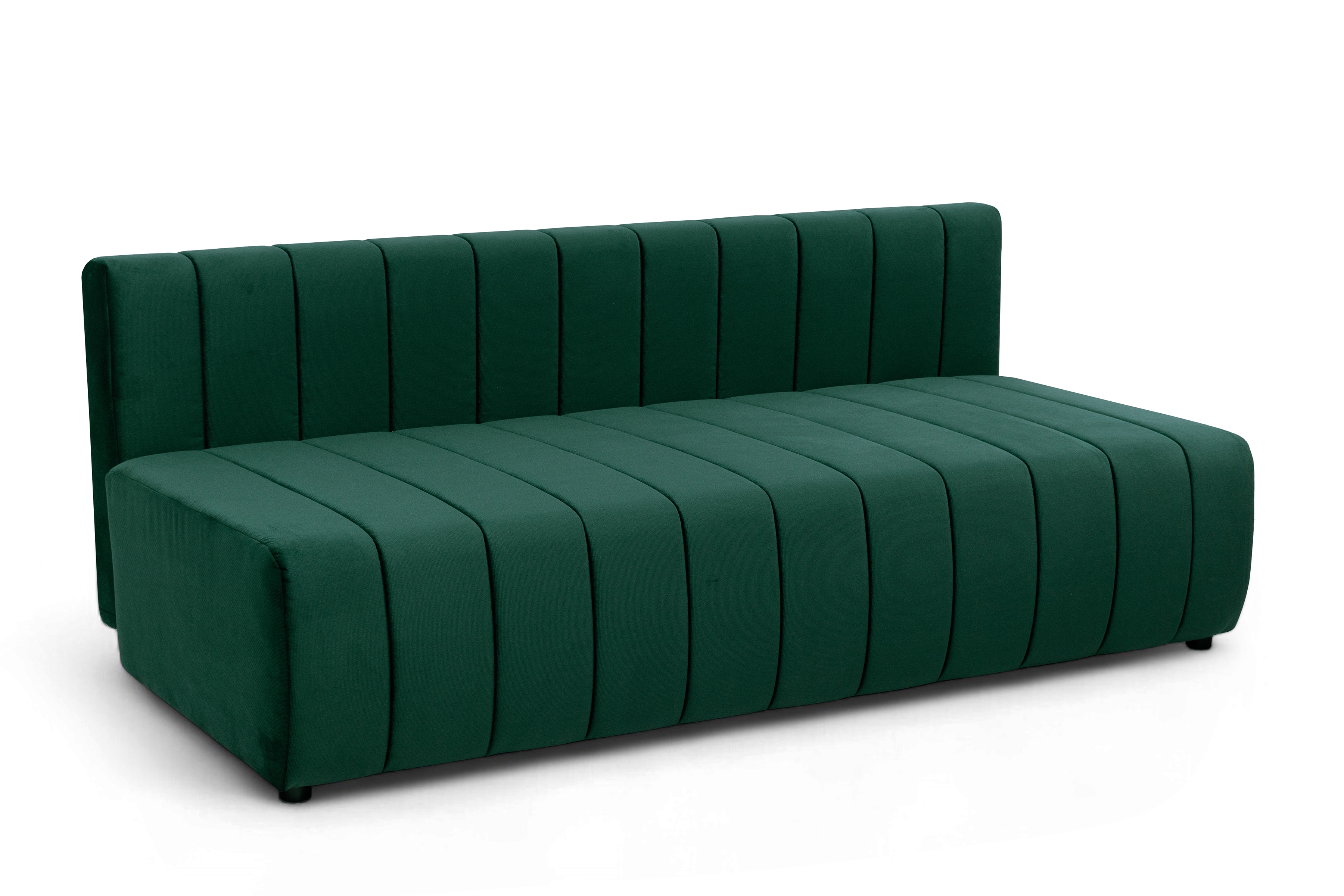 Rozkládací pohovka Neli s úložným prostorem - tmavě zelená Kronos 19 Pohovka rozkládací Neli rozkladana s úložným prostorem- tmavá zelená samet Kronos 19