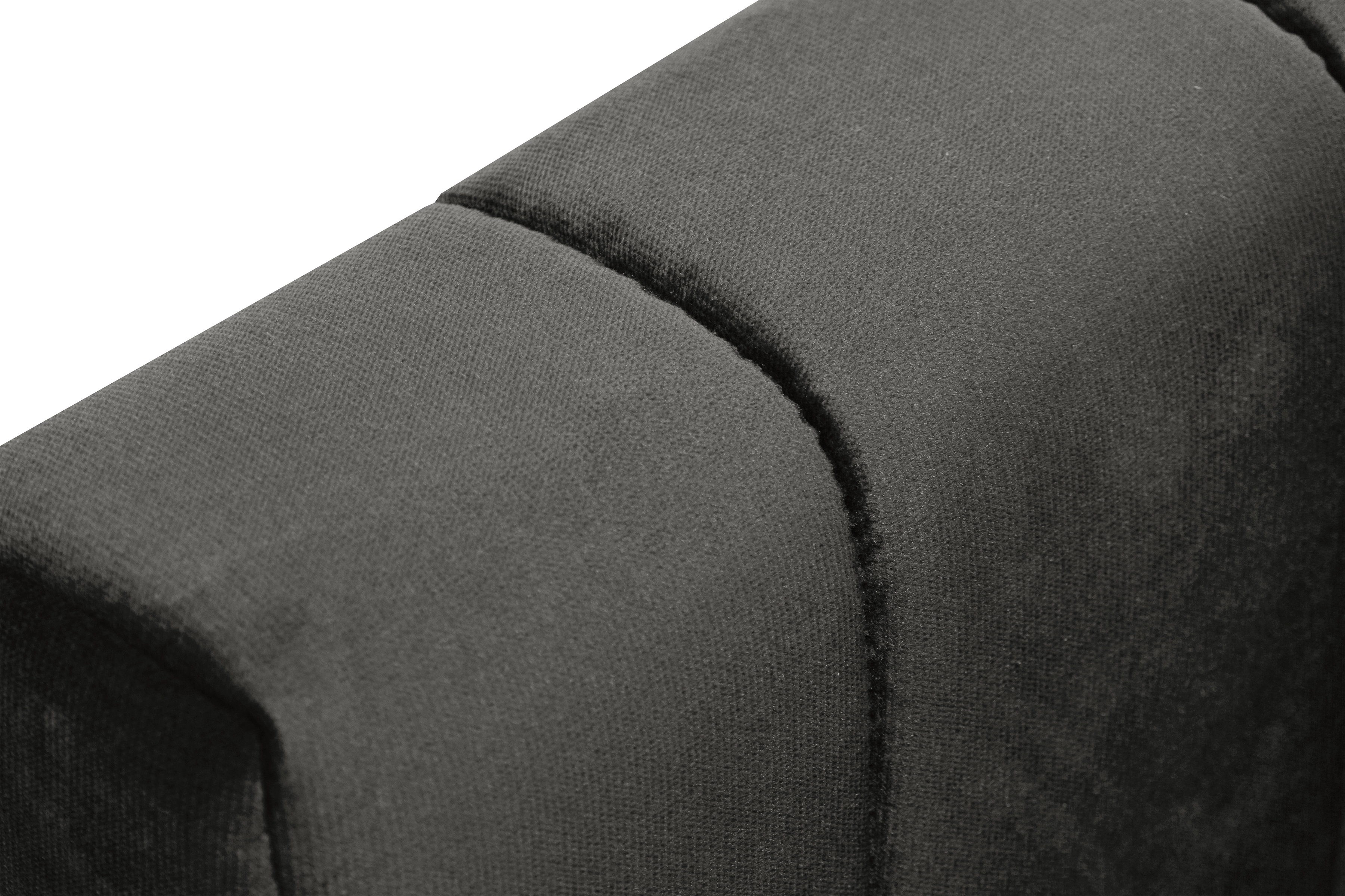 Rozkládací pohovka Neli s úložným prostorem - tmavě šedá Kronos 34 Pohovka rozkládací Neli rozkladana s úložným prostorem- tmavě šedá samet Kronos 34