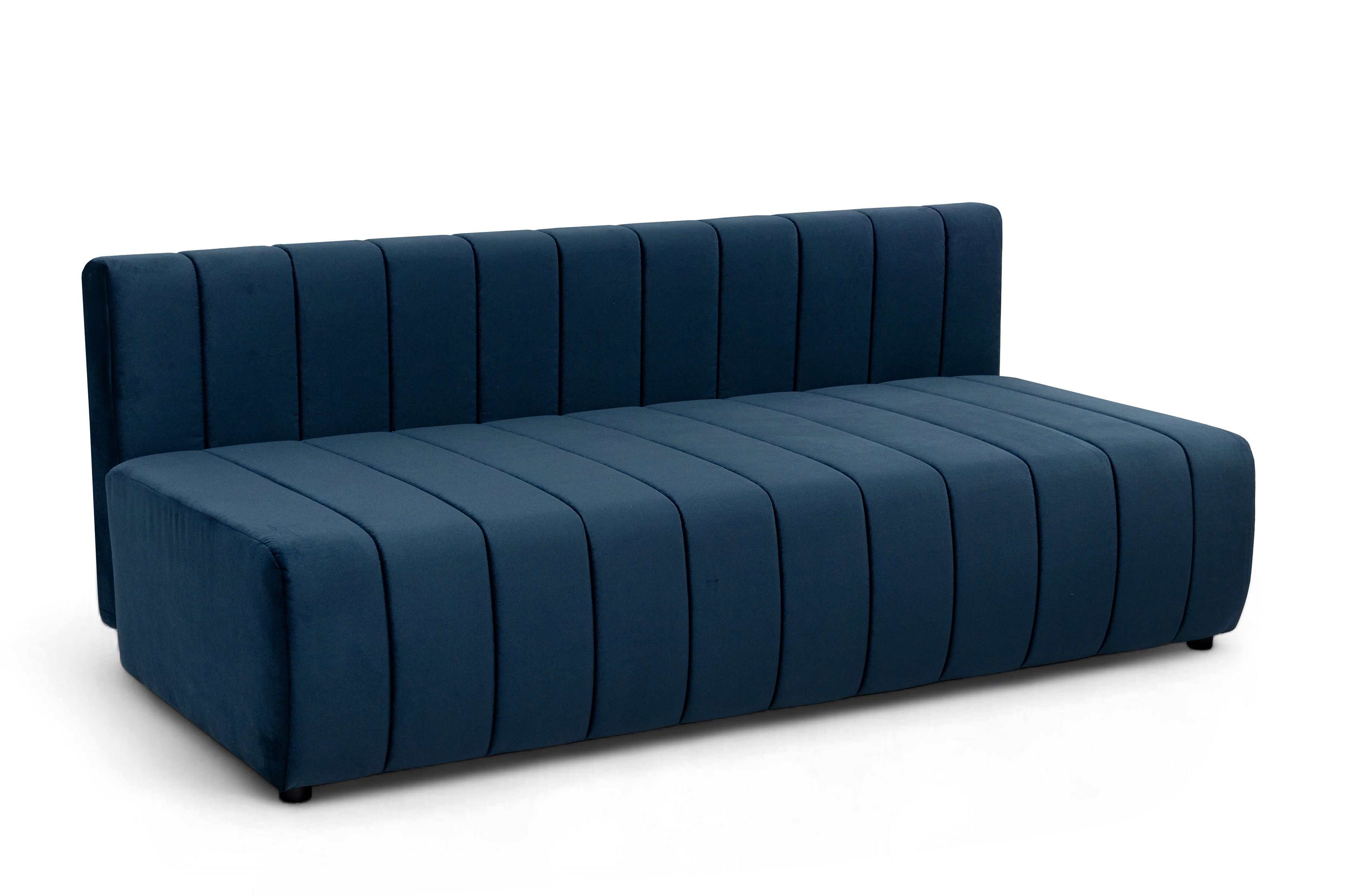 Rozkládací pohovka Neli s úložným prostorem - tmavě modrá Kronos 9 Pohovka rozkládací Neli rozkladana s úložným prostorem- tmavě modrá samet Kronos 9