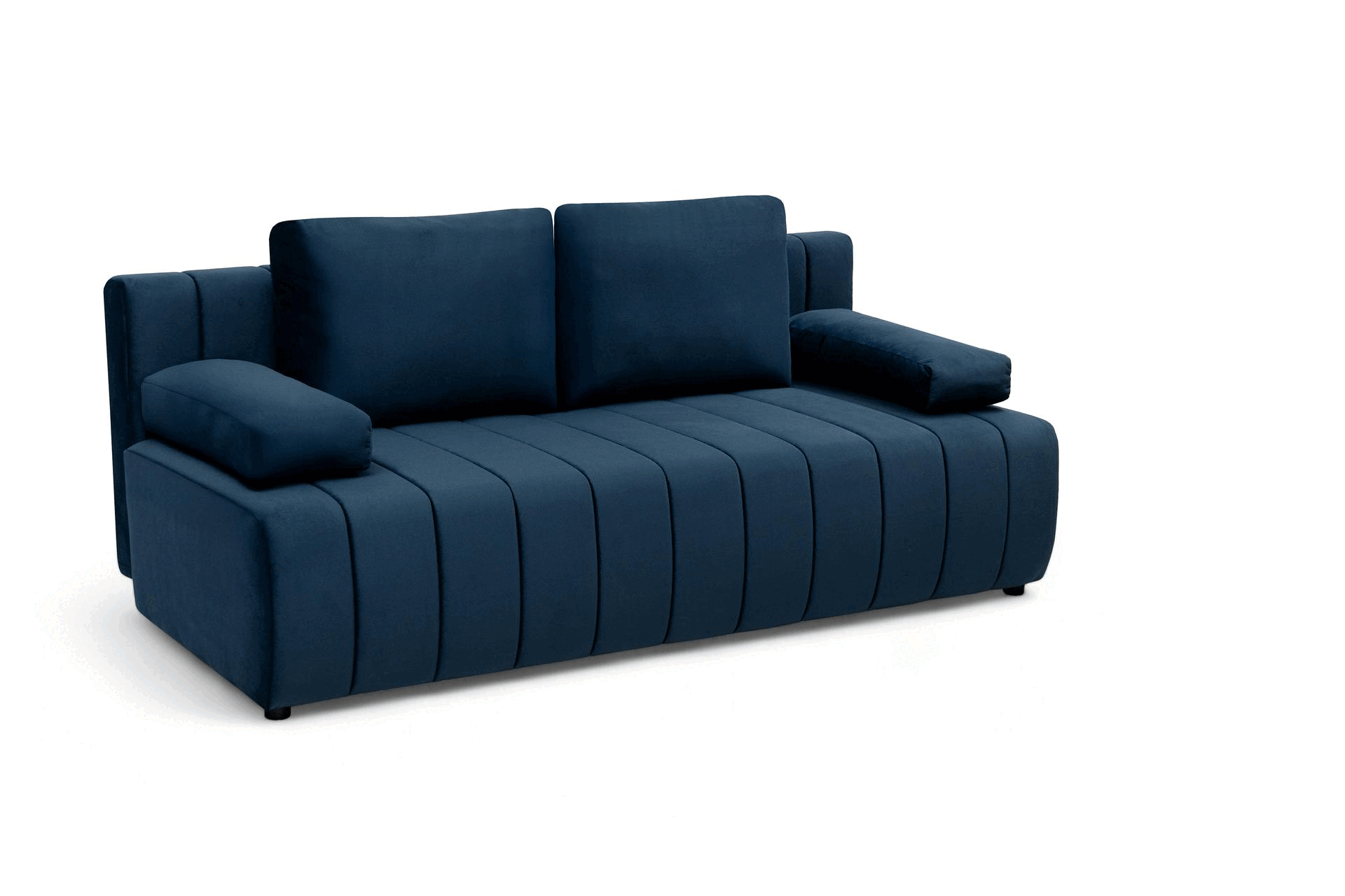 Rozkládací pohovka Neli s úložným prostorem - tmavě modrá Kronos 9 Pohovka rozkládací Neli rozkladana s úložným prostorem- tmavě modrá samet Kronos 9