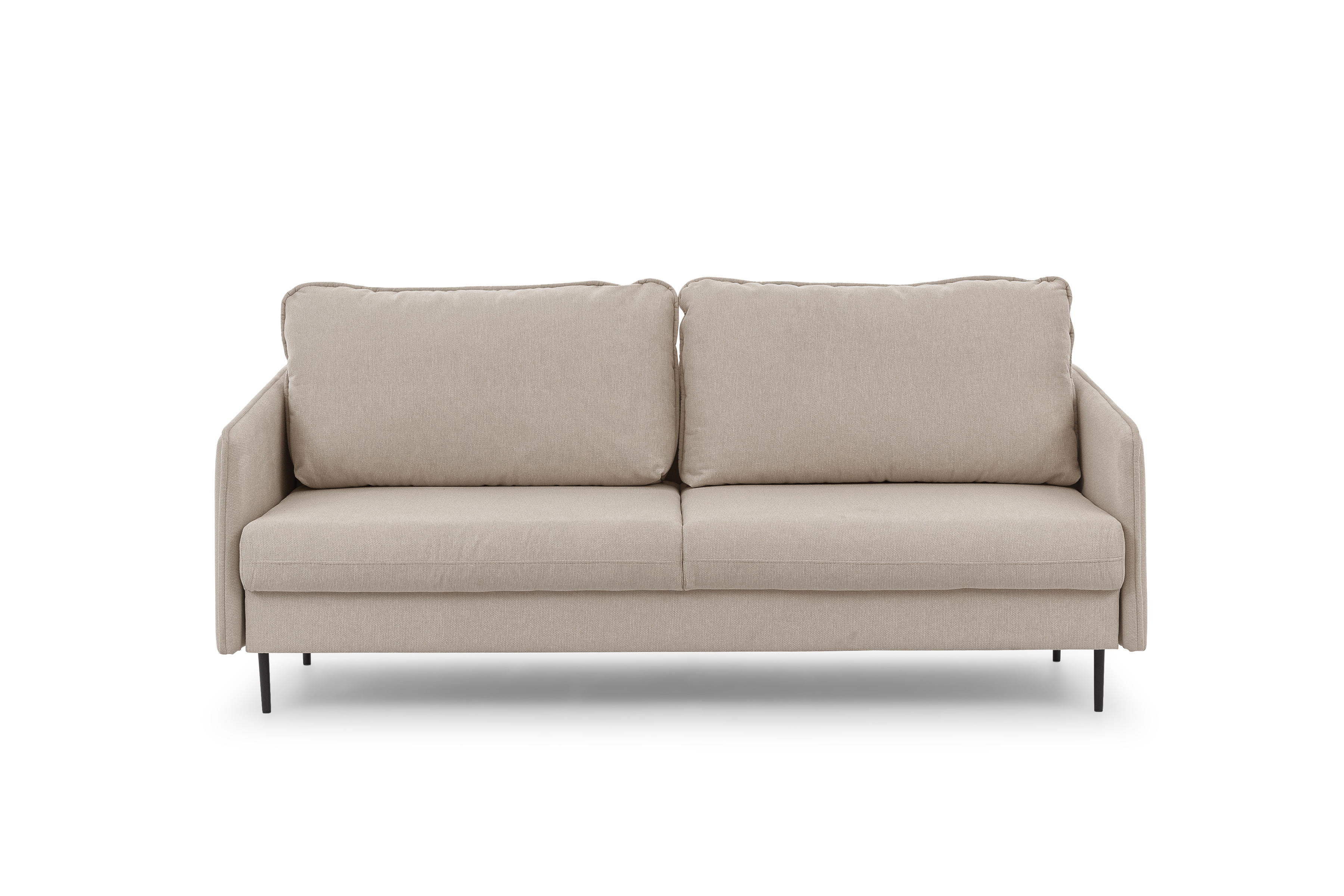 Rozkladacia pohovka Taila s funkciou spania - béžová pletená látka Storm 06 / čierne nohy Pohovka s funkciou spánku Taila - Béžová plecionka Storm 06 / čierny nožičky